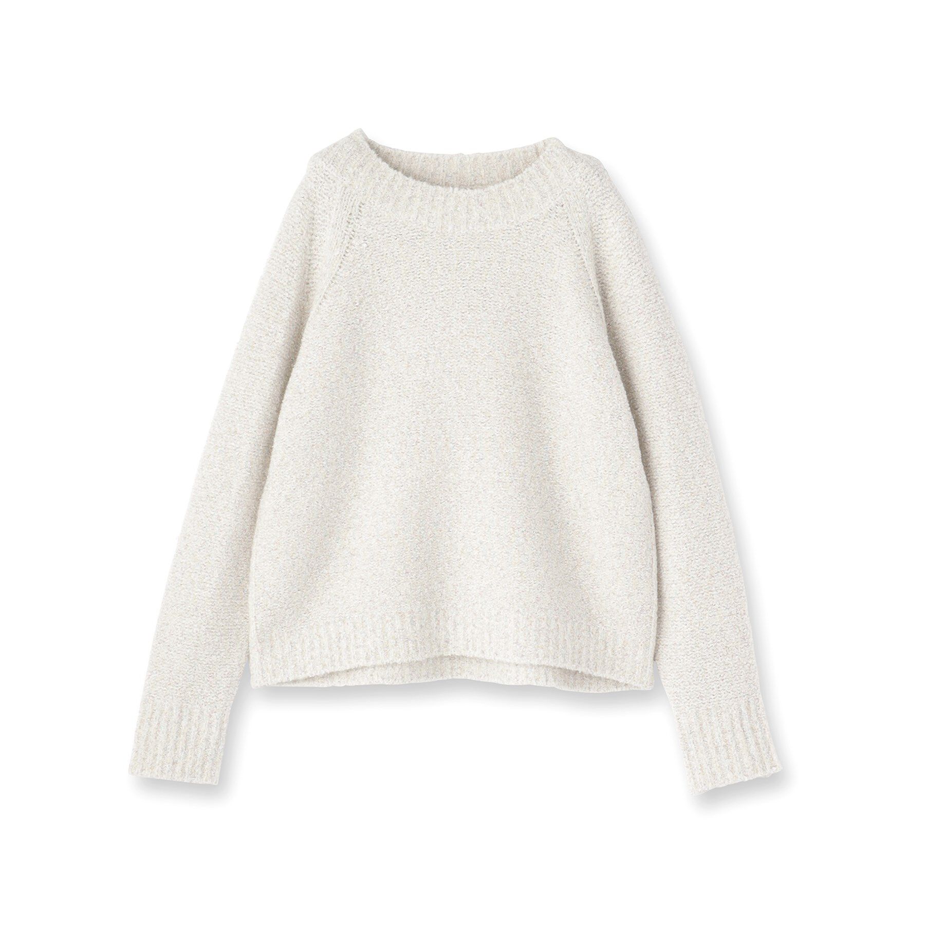 INDIVI「【洗える／ラメ／意匠感】ミックスブークレニット」|ニット・セーター|