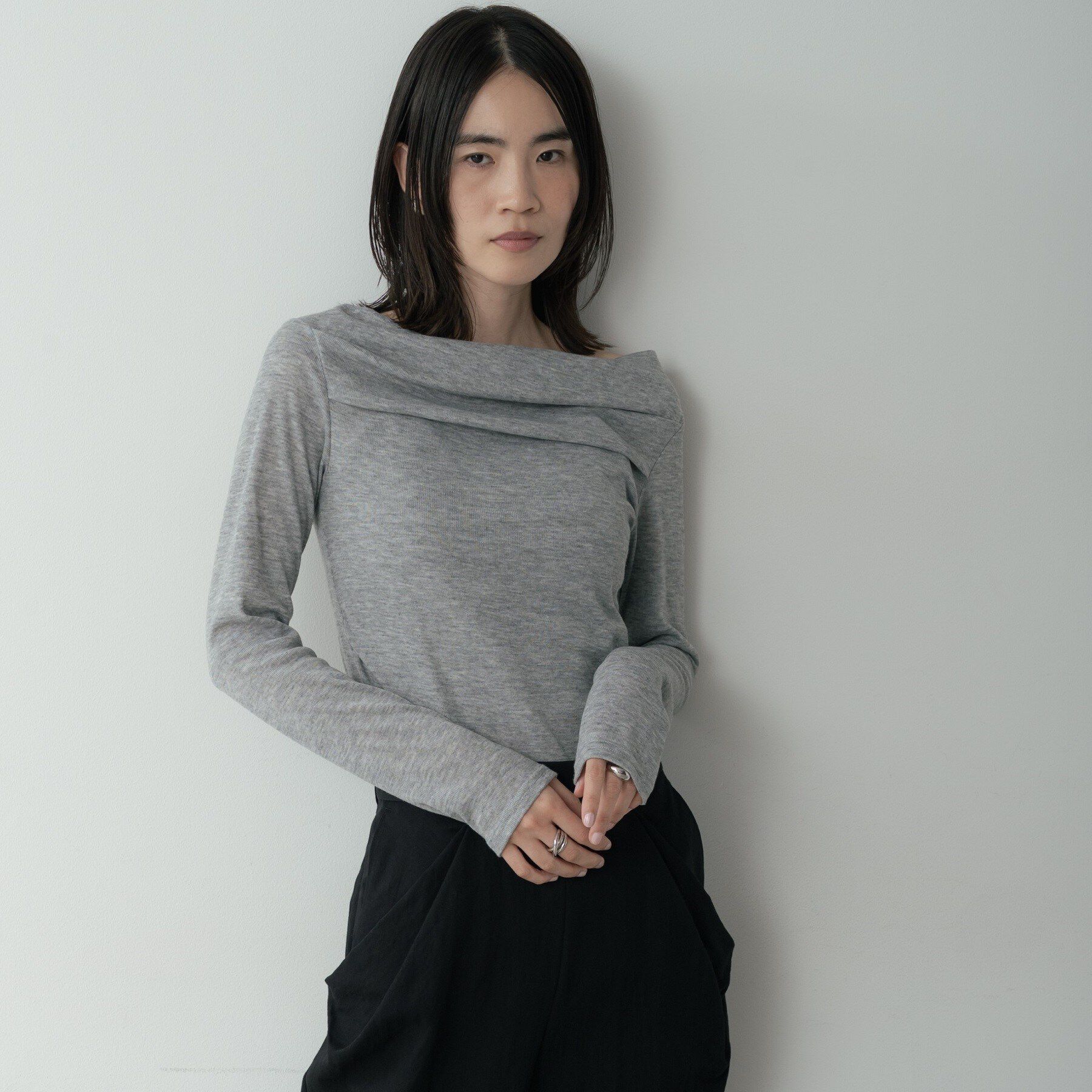 GALLEST「オフショルカットソー」|Tシャツ・カットソー|グレー(912)