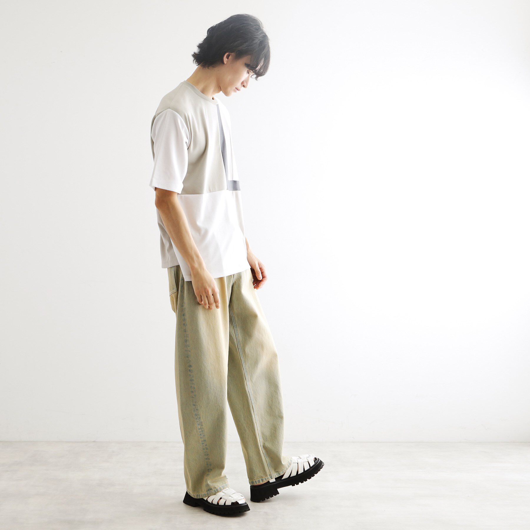 tk.TAKEO KIKUCHI「L字切替カットソー」|Tシャツ・カットソー|