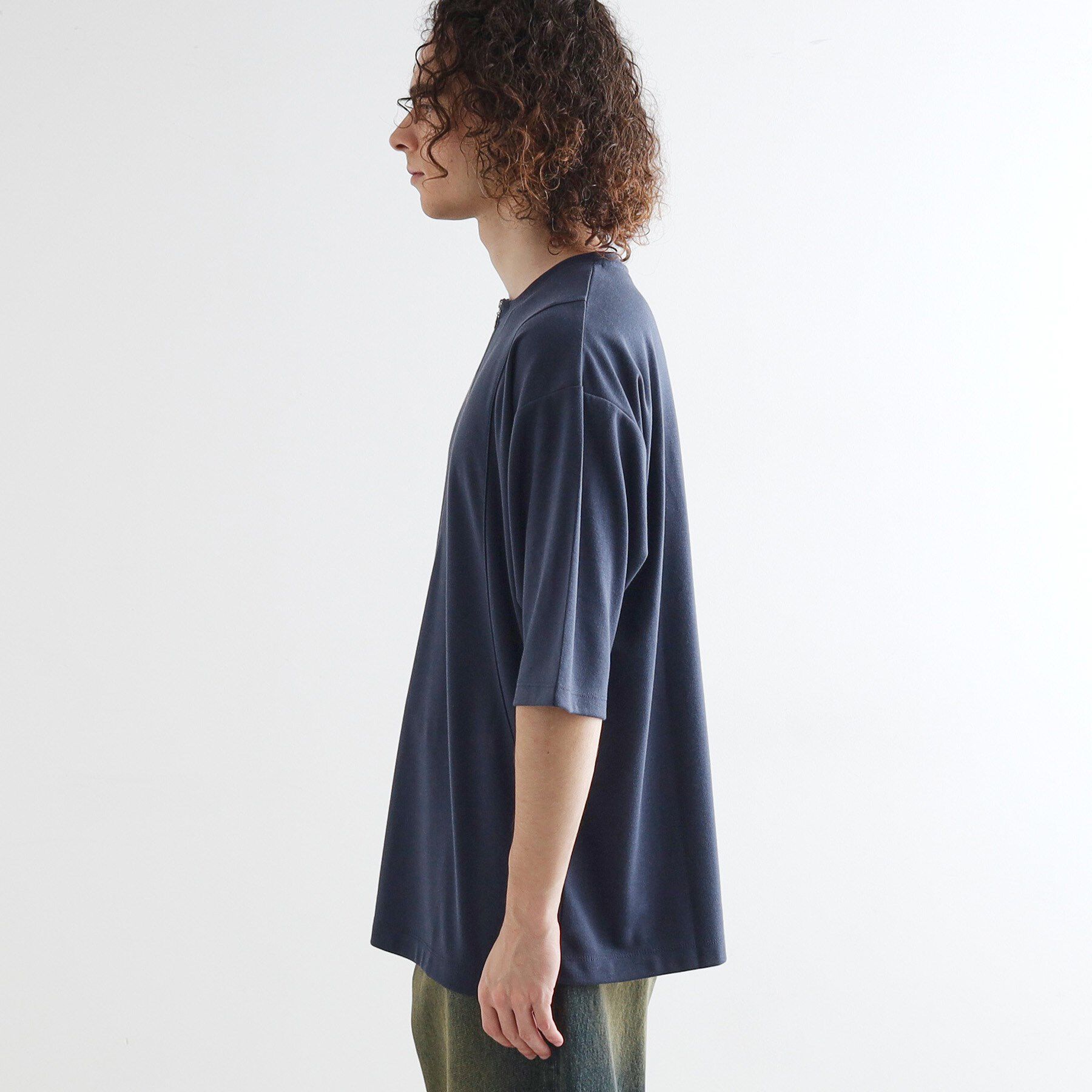 tk.TAKEO KIKUCHI「ウェーブ切替ジップTシャツ」|Tシャツ・カットソー|