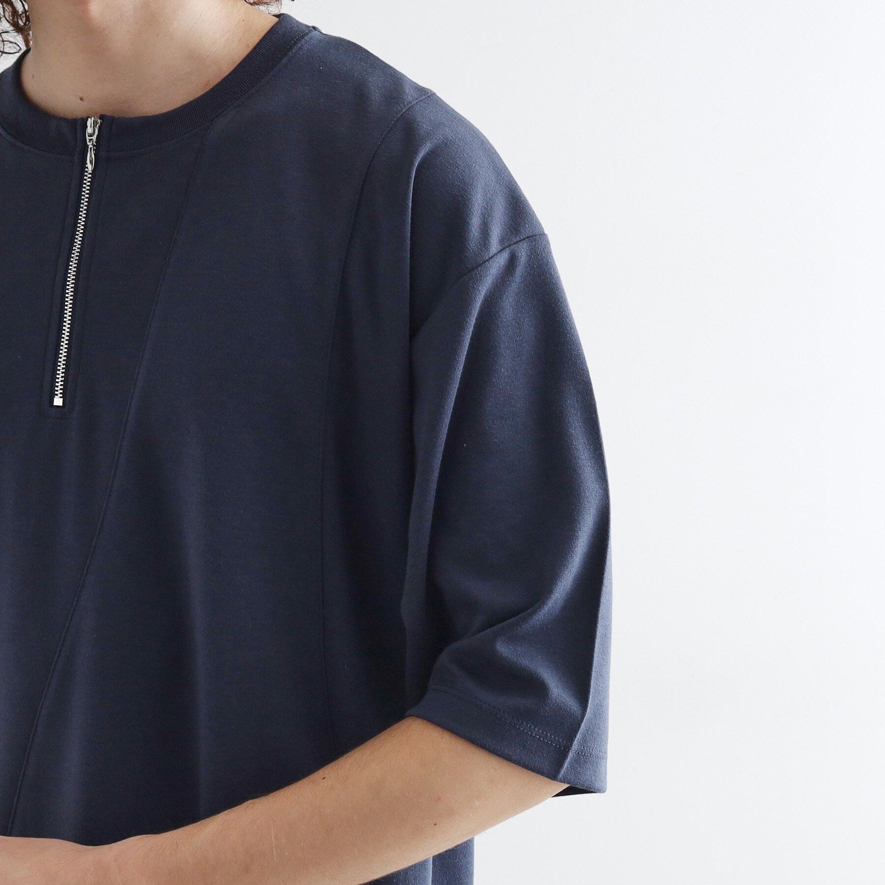 tk.TAKEO KIKUCHI「ウェーブ切替ジップTシャツ」|Tシャツ・カットソー|