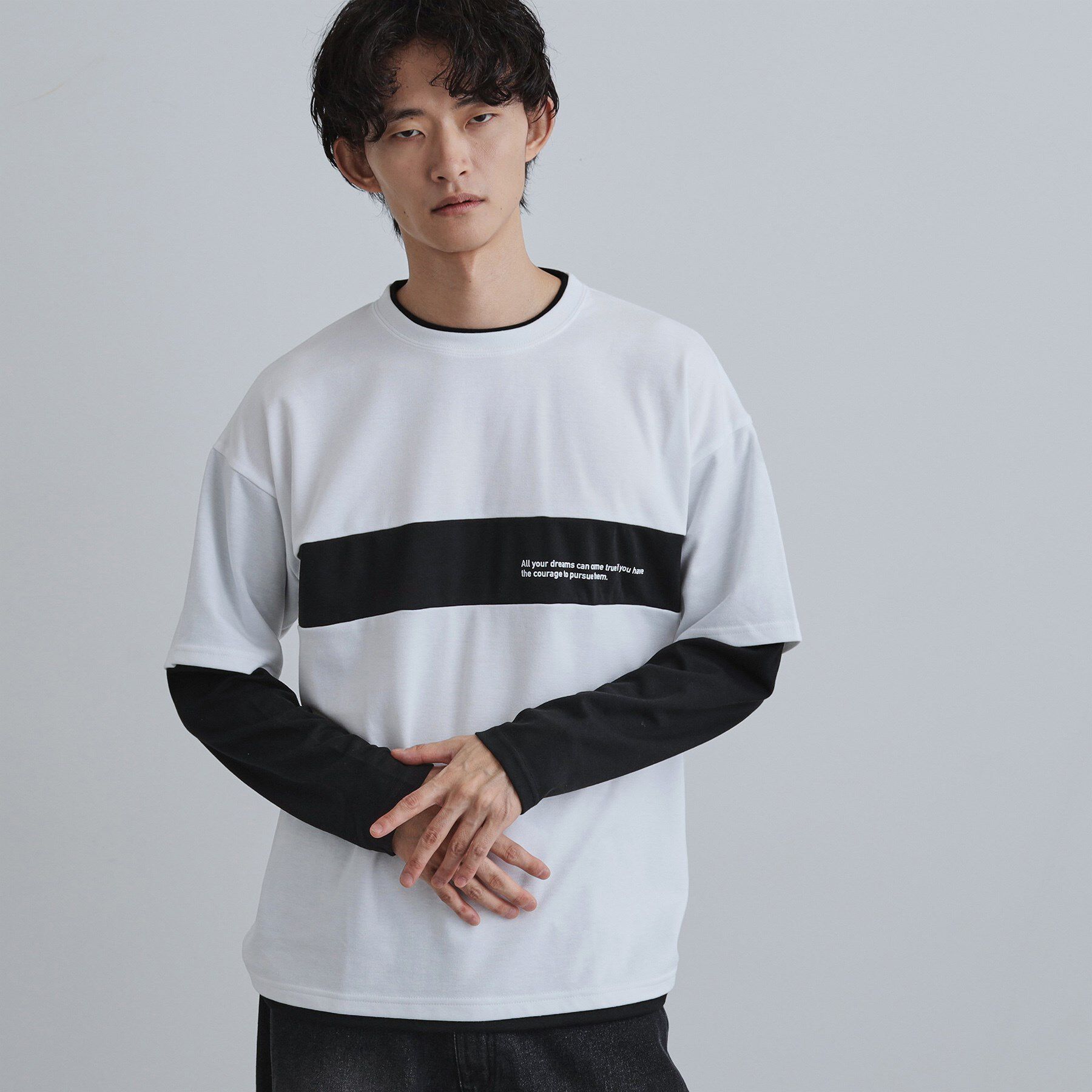 tk.TAKEO KIKUCHI「フェイクレイヤードカットソー」|Tシャツ・カットソー|