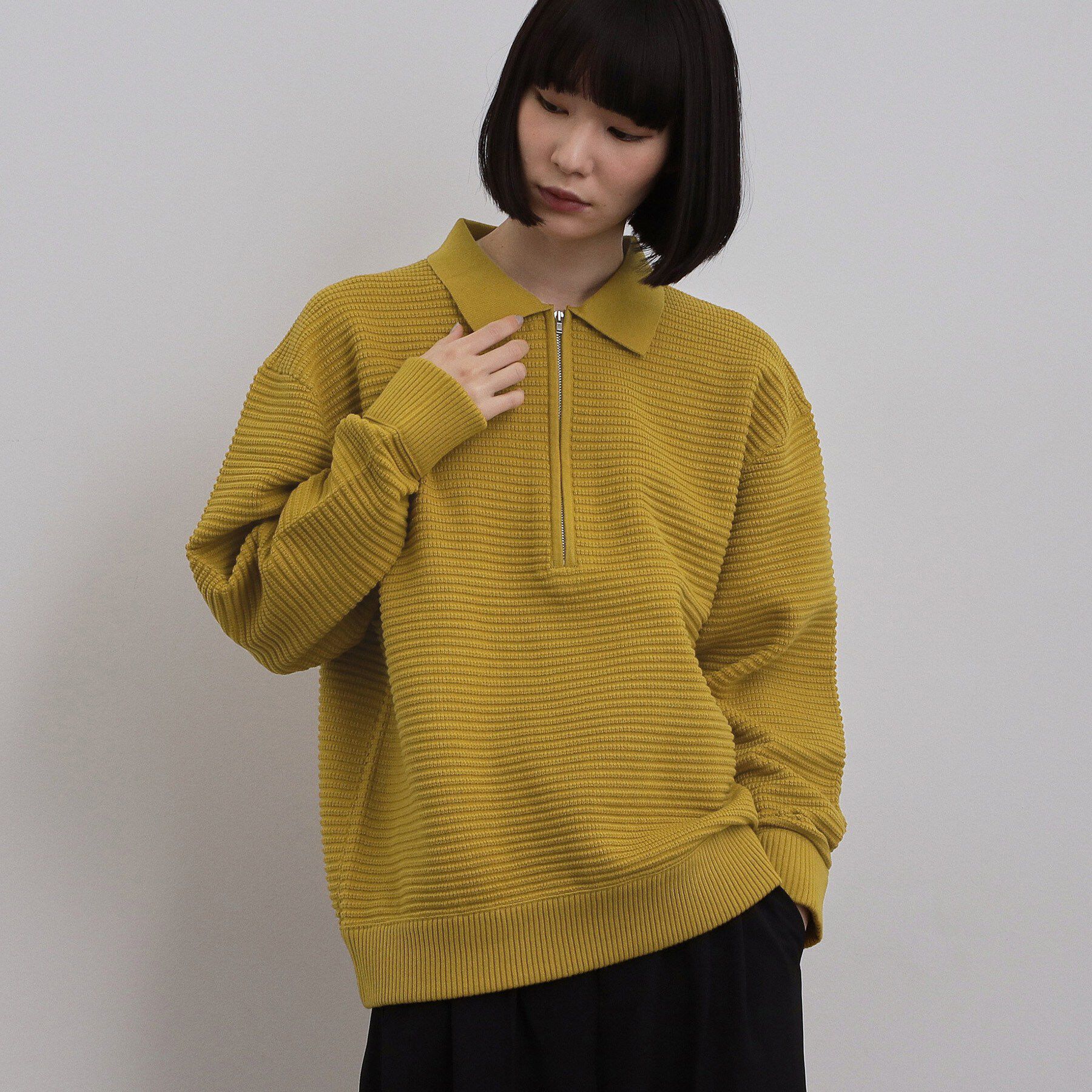 tk.TAKEO KIKUCHI「ハーフジップニットポロシャツ」|ニット・セーター|