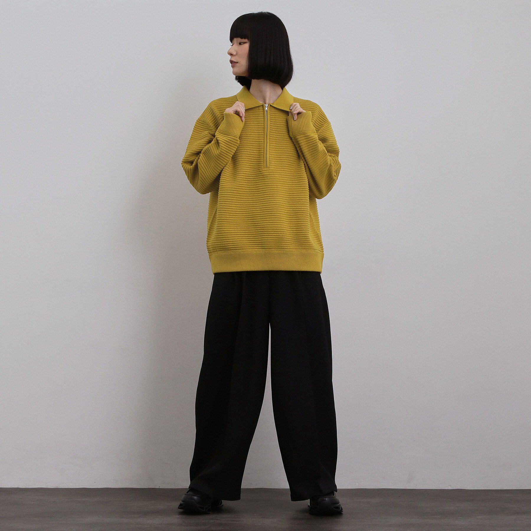 tk.TAKEO KIKUCHI「ハーフジップニットポロシャツ」|ニット・セーター|