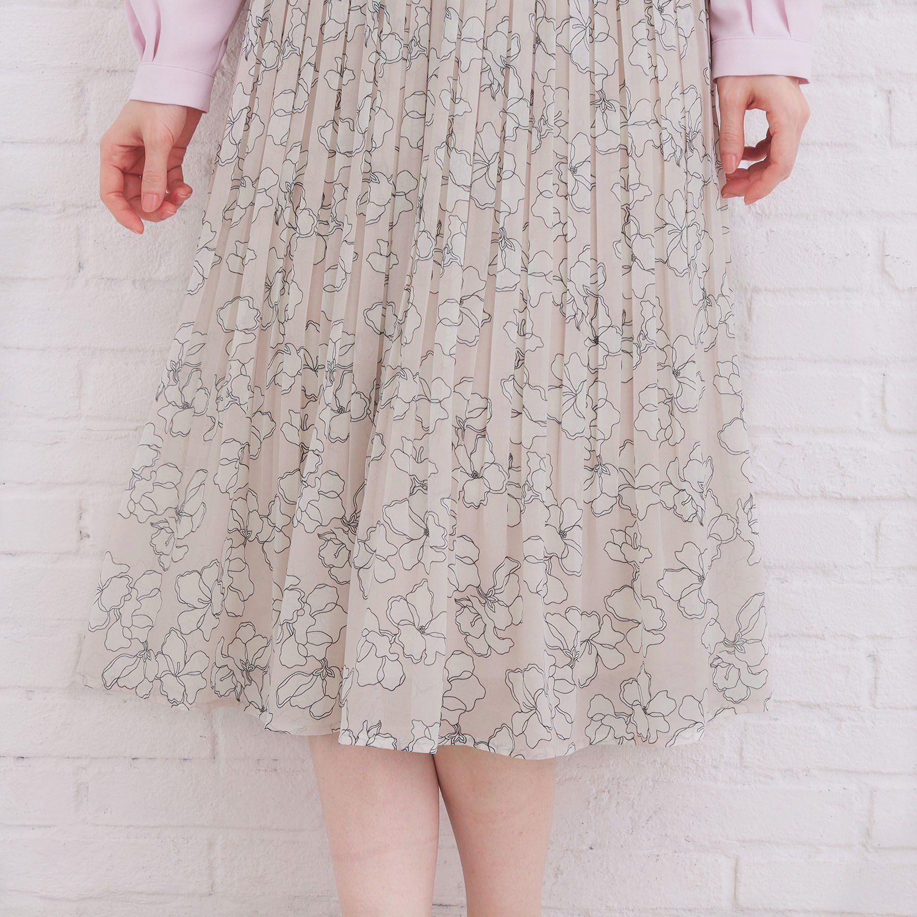 index「選べる丈 シフォンプリーツスカート【洗濯機OK/イージーアイロン/防シワ】《6col》」|スカート|