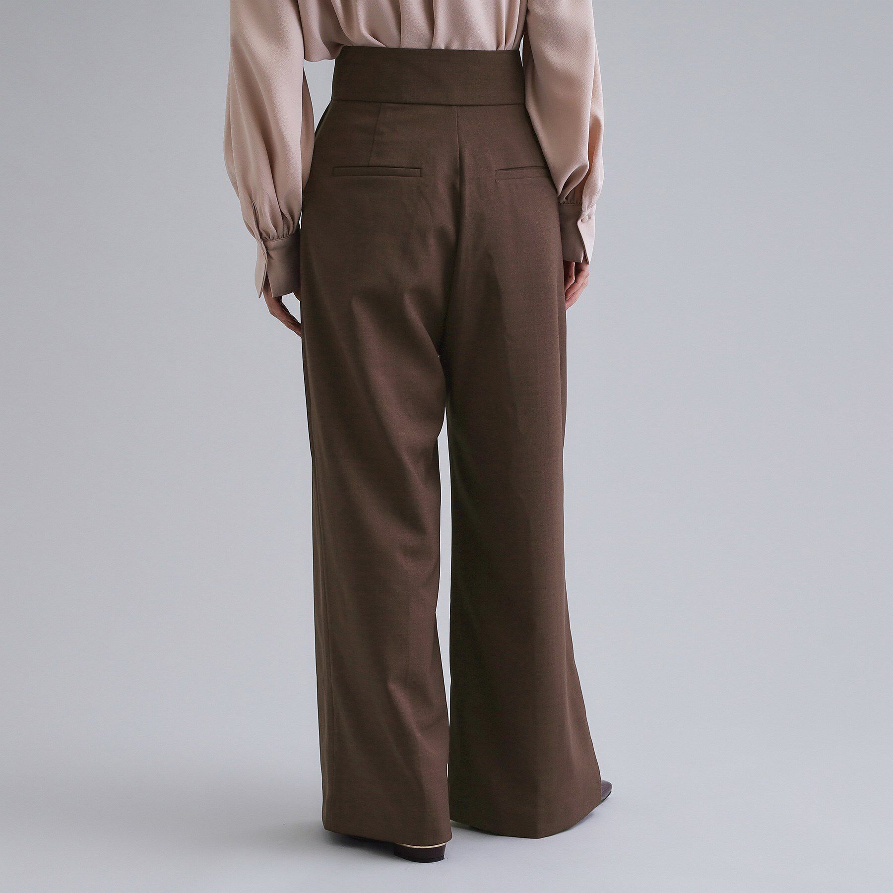 OPAQUE.CLIP「【es】ハイウエストタックワイドパンツ【洗濯機洗い可】」|その他|