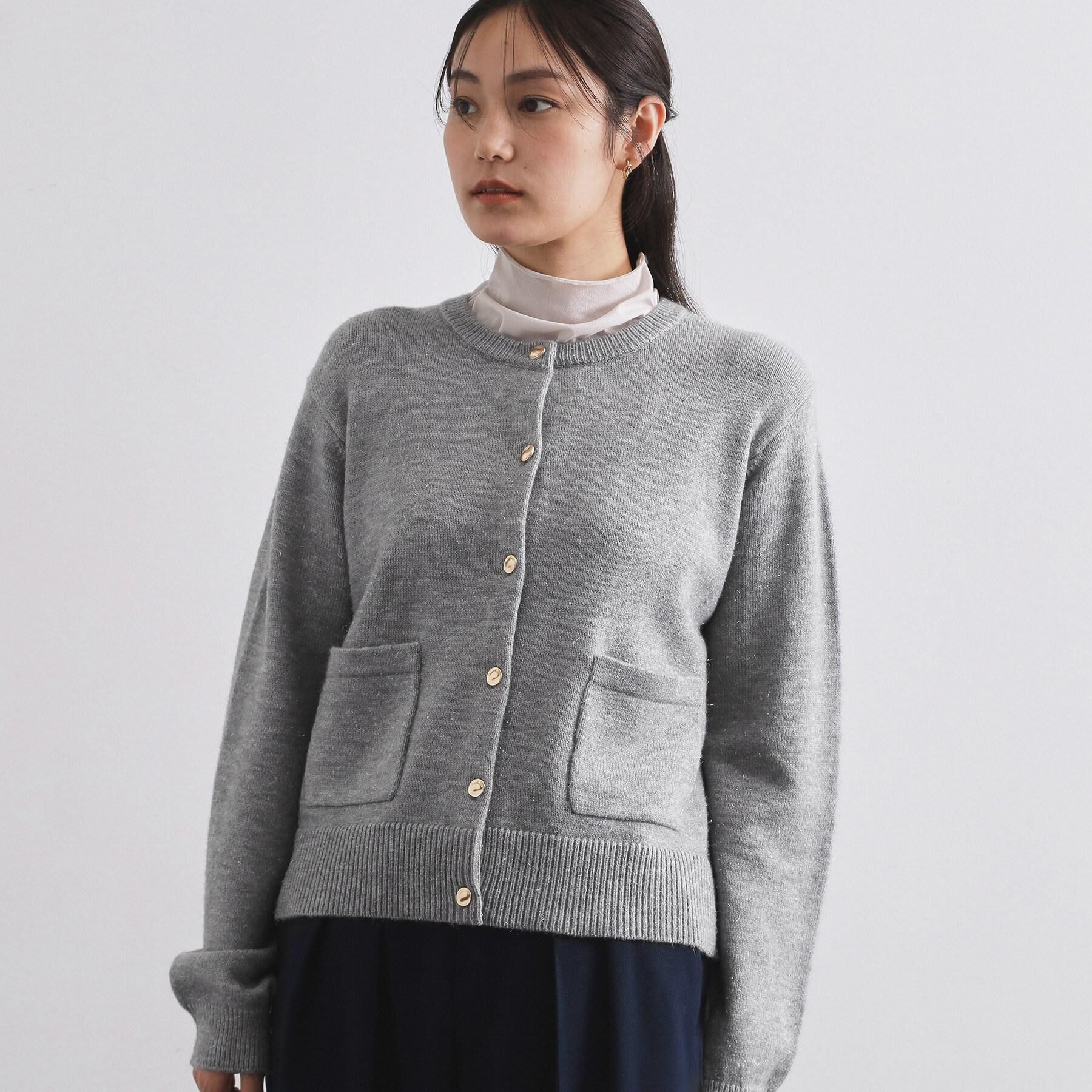 OPAQUE.CLIP「金ボタンラメニットカーディガン【洗濯機OK】」|カーディガン|