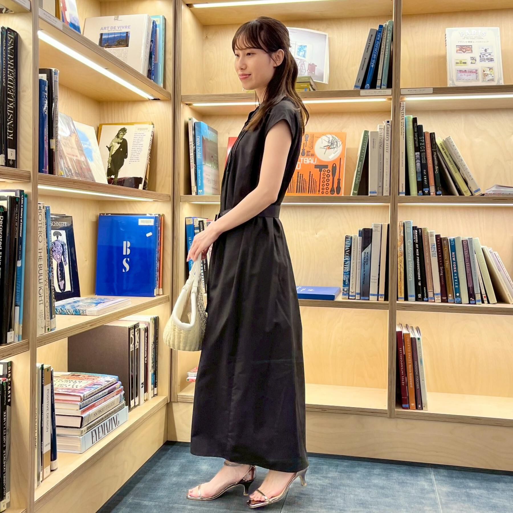 Couture broach「【Aライン・細見え】フロントタックシャツワンピース」|ワンピース|