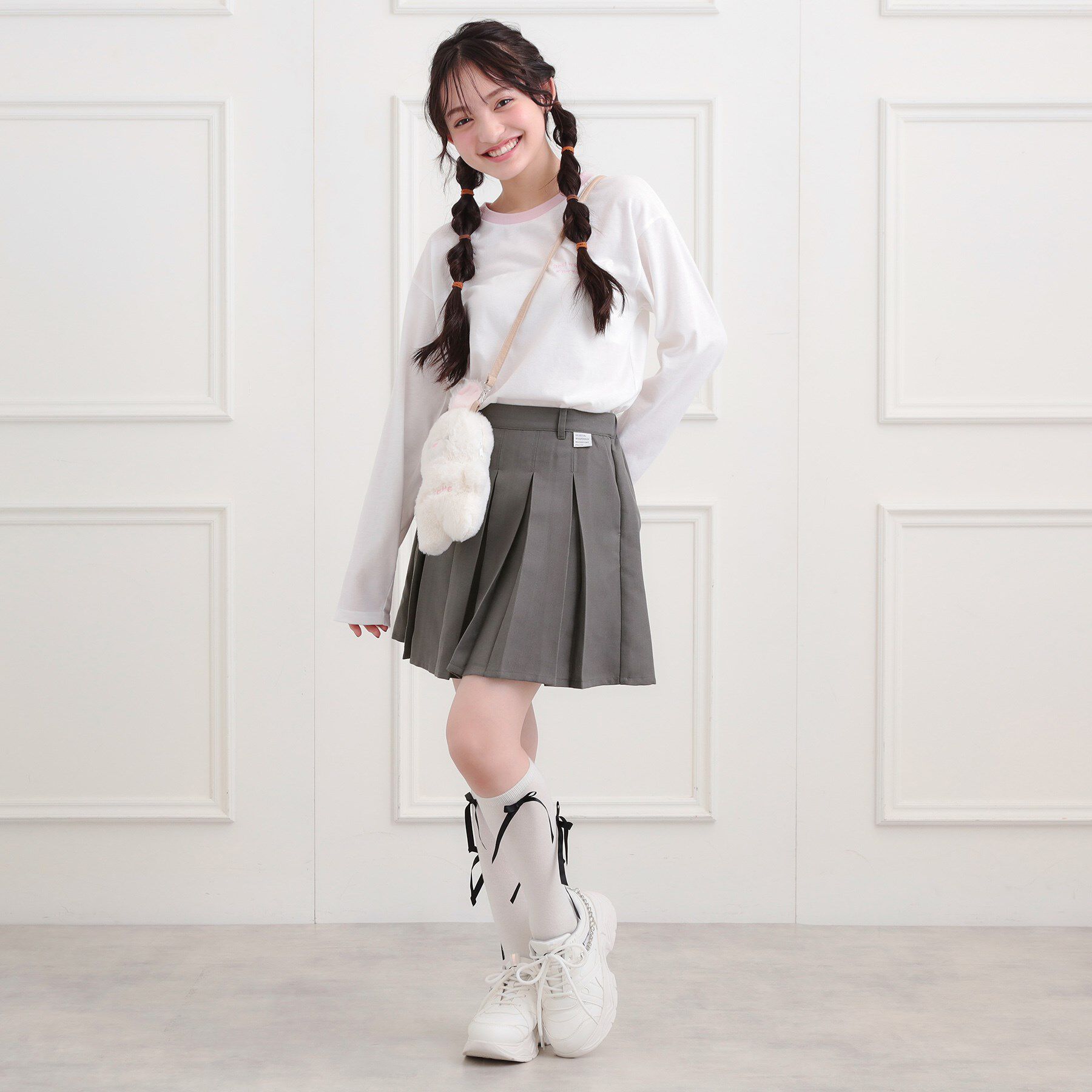 PINK-latte「インパン付プリーツスカート」|スカート|