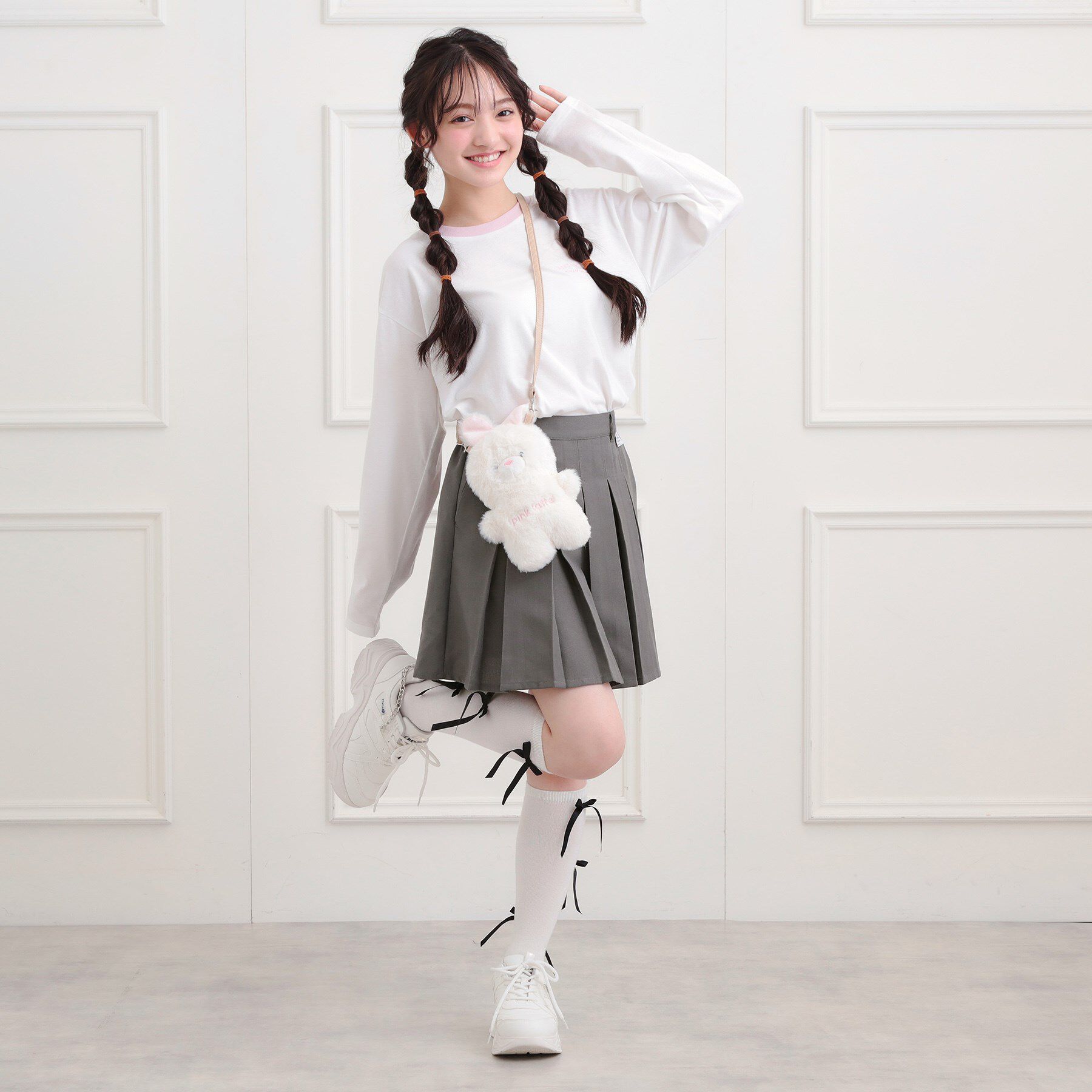 PINK-latte「インパン付プリーツスカート」|スカート|