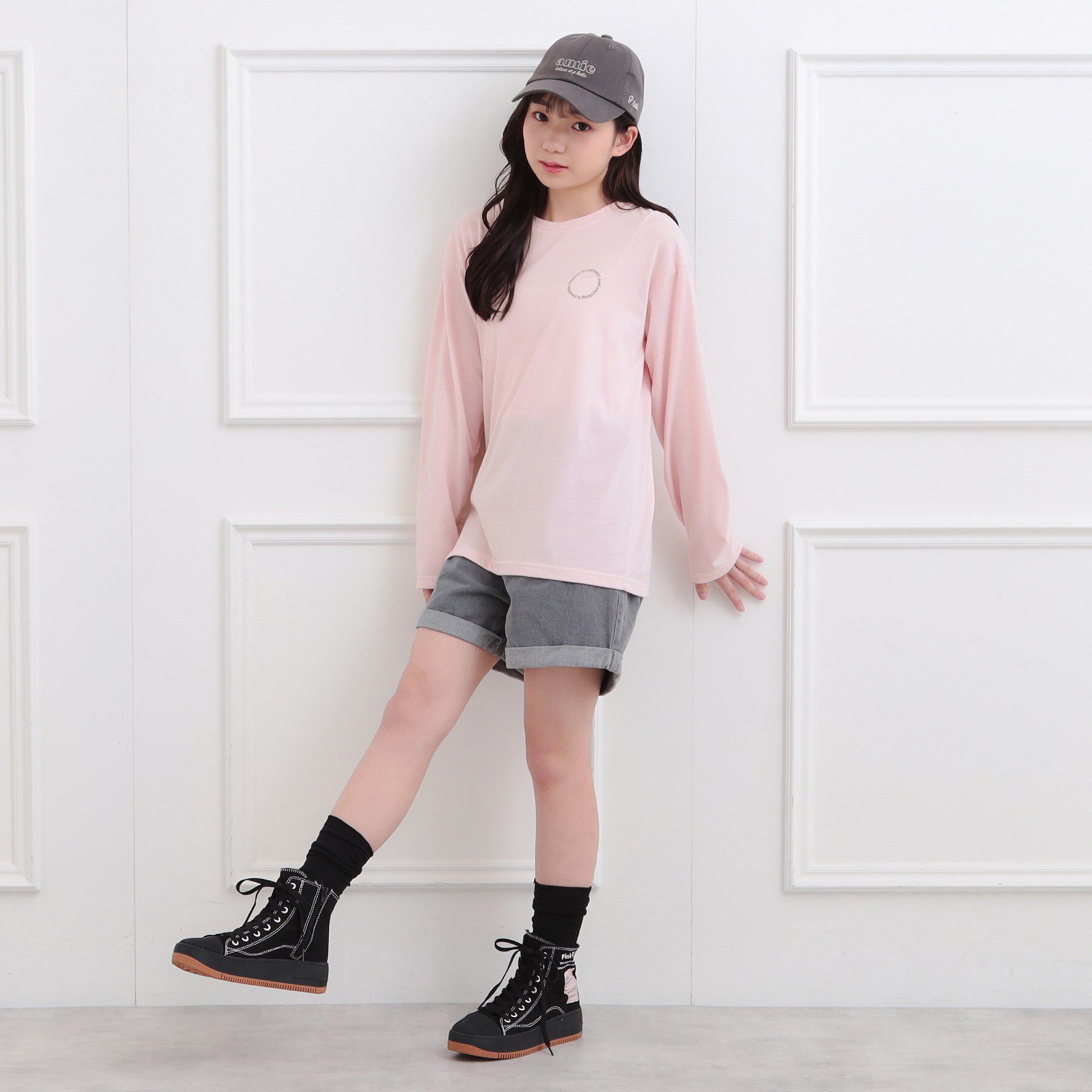 PINK-latte「フロッキーくまちゃんロンT」|Tシャツ・カットソー|