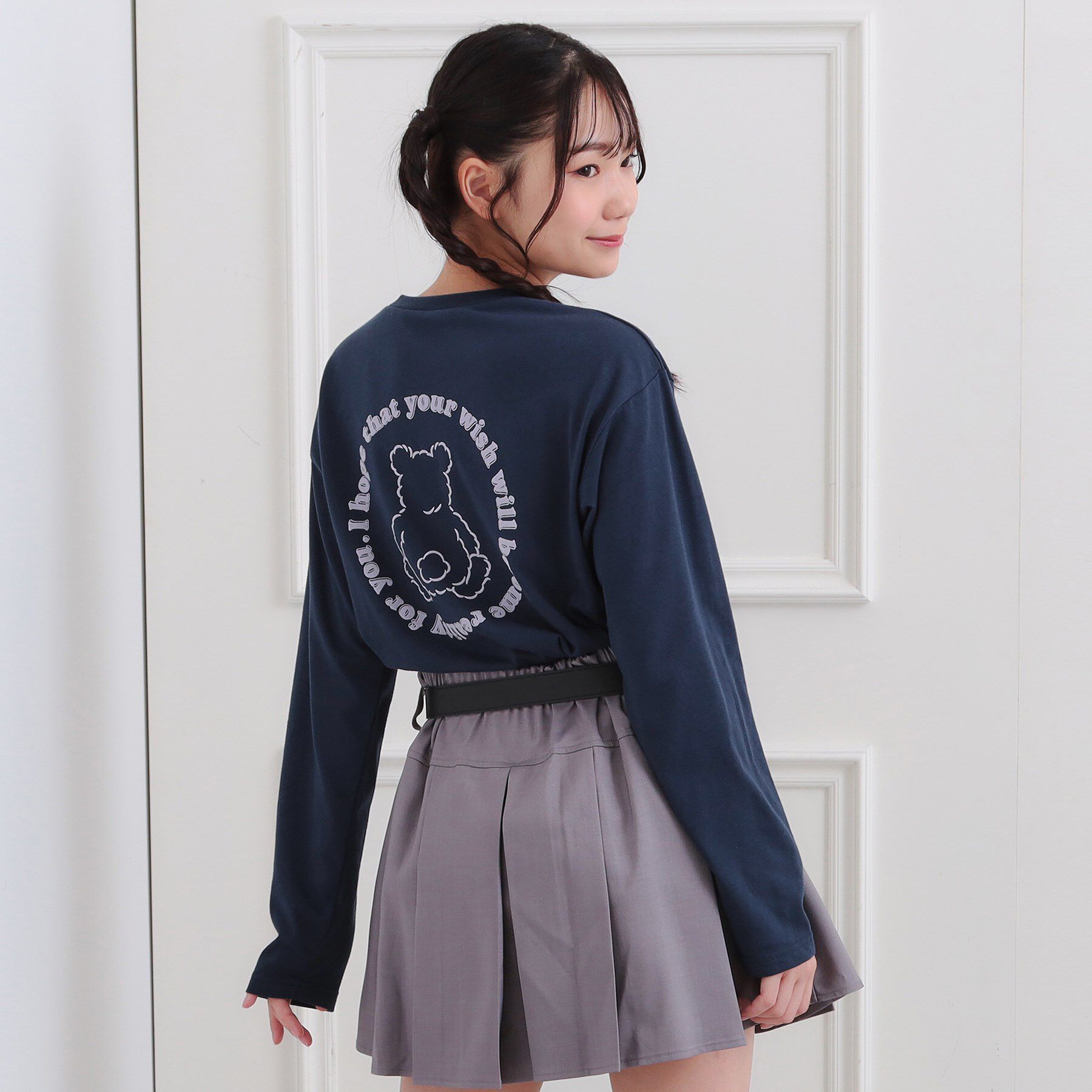 PINK-latte「フロッキーくまちゃんロンT」|Tシャツ・カットソー|