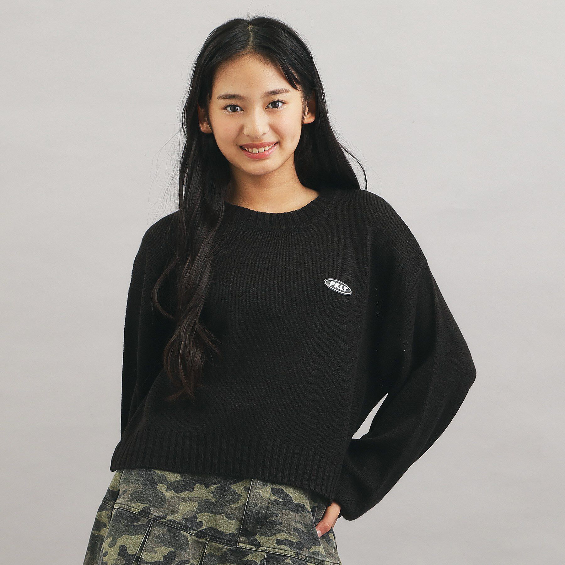 PINK-latte「【プチプラ】短丈ニットプルオーバー」|ニット・セーター|