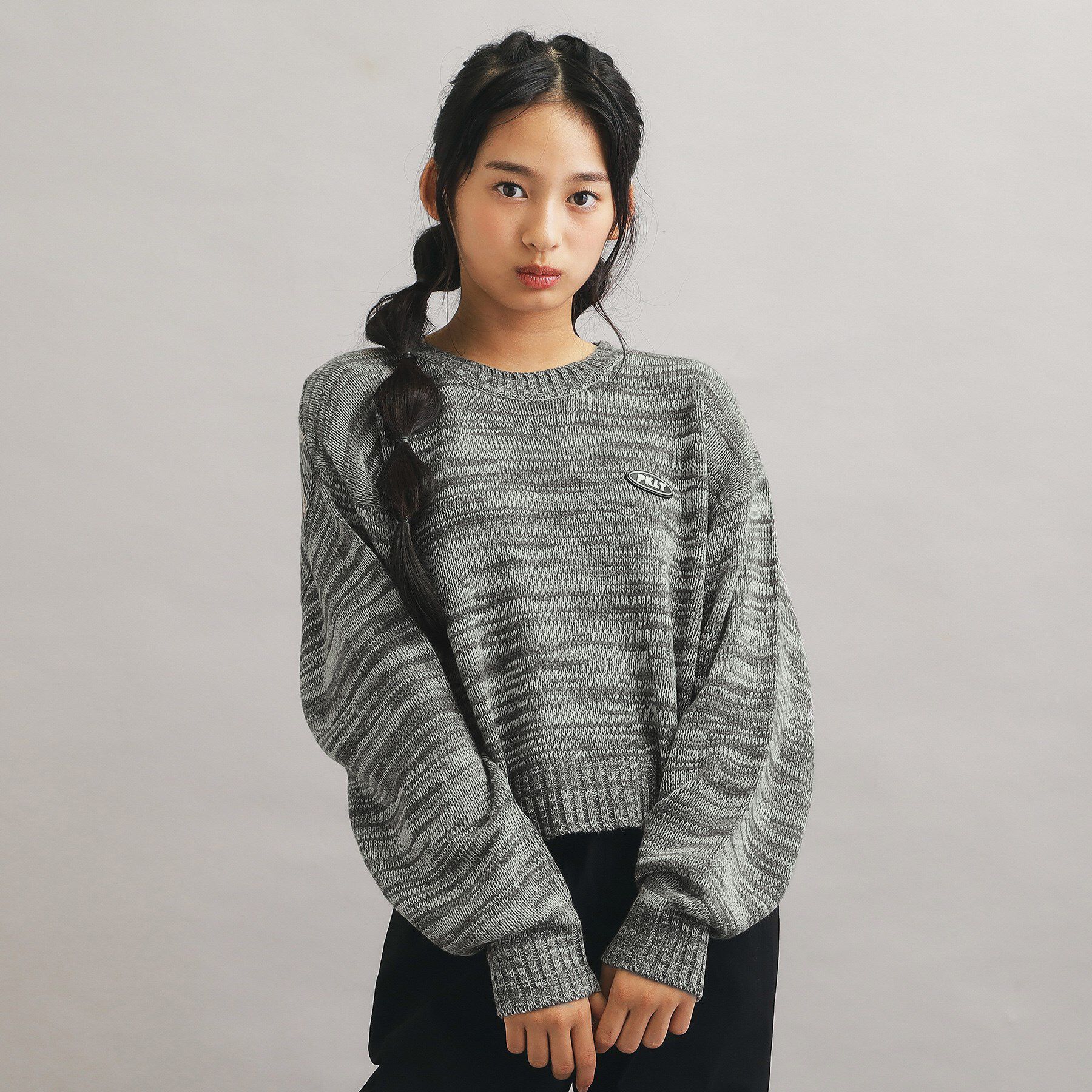 PINK-latte「【プチプラ】短丈ニットプルオーバー」|ニット・セーター|