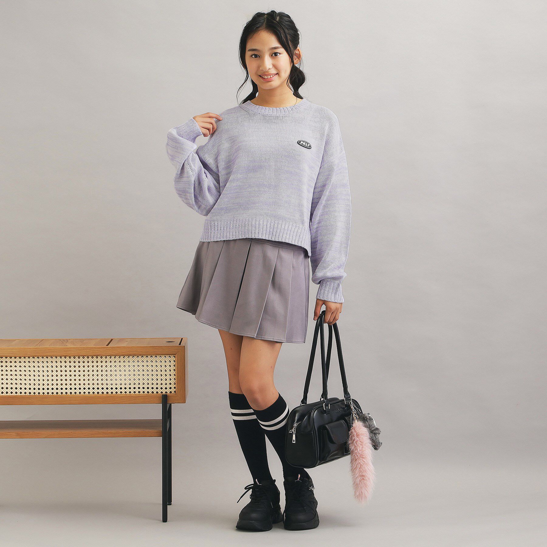 PINK-latte「【プチプラ】短丈ニットプルオーバー」|ニット・セーター|