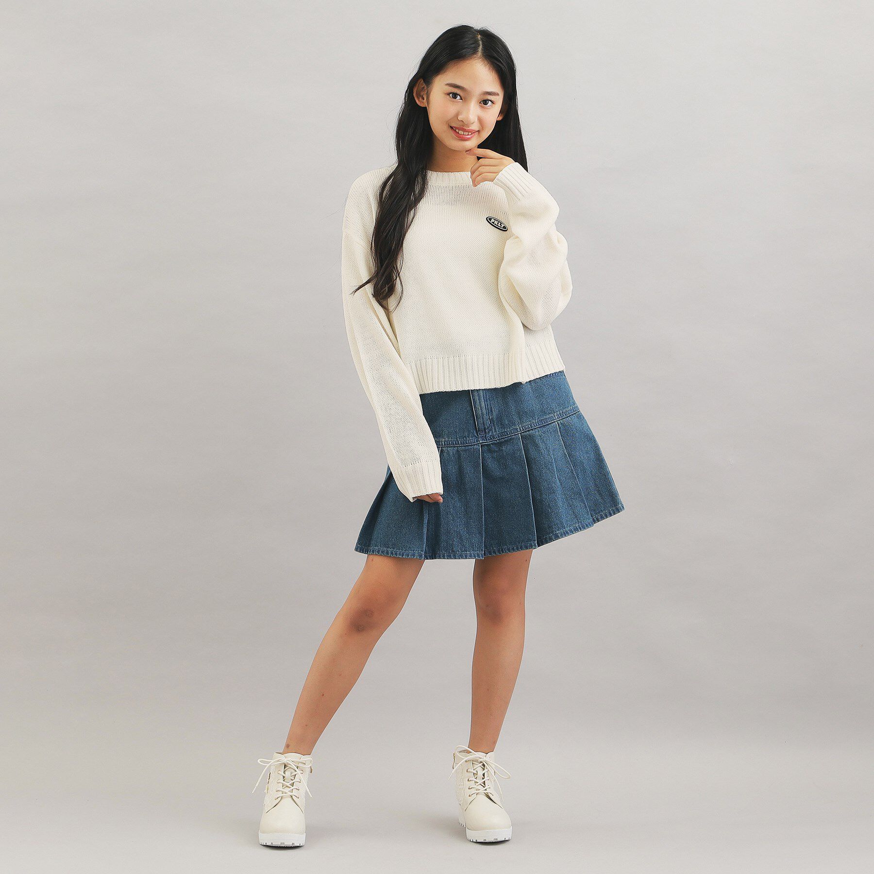 PINK-latte「【プチプラ】短丈ニットプルオーバー」|ニット・セーター|