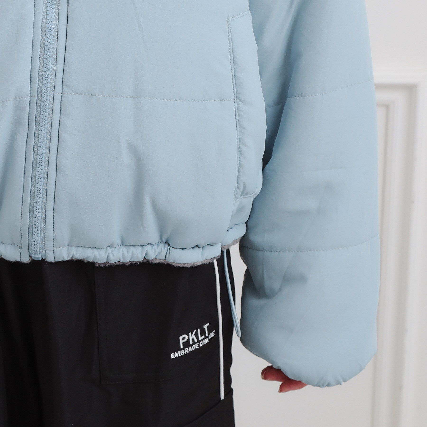 PINK-latte「ボアリバーシブルブルゾン」|ブルゾン・スタジャン|