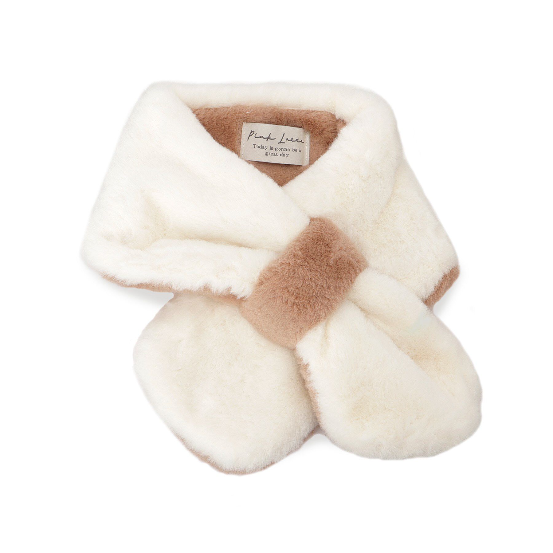 PINK-latte「バイカラーティペット」|マフラー|