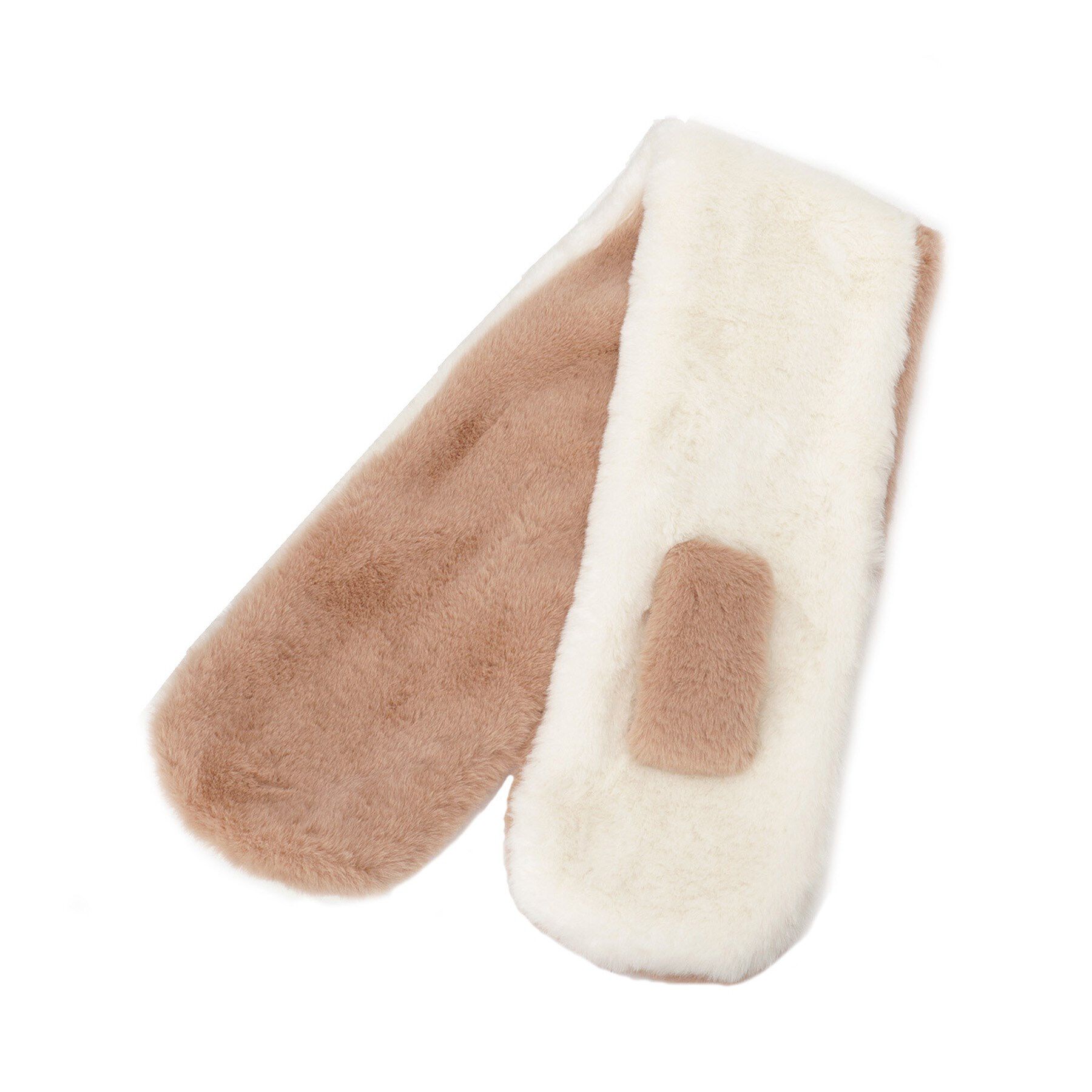 PINK-latte「バイカラーティペット」|マフラー|