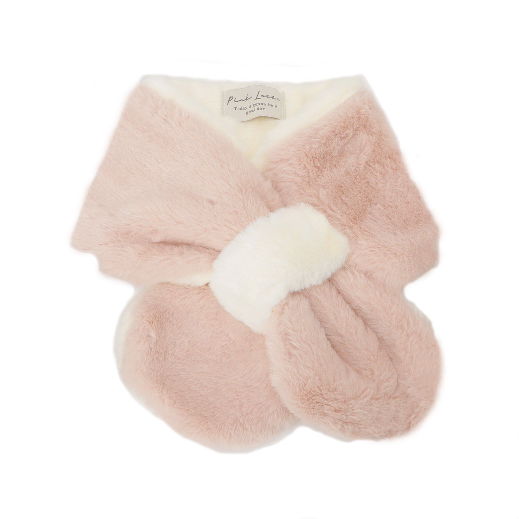 PINK-latte「バイカラーティペット」|マフラー|ピンク(071)