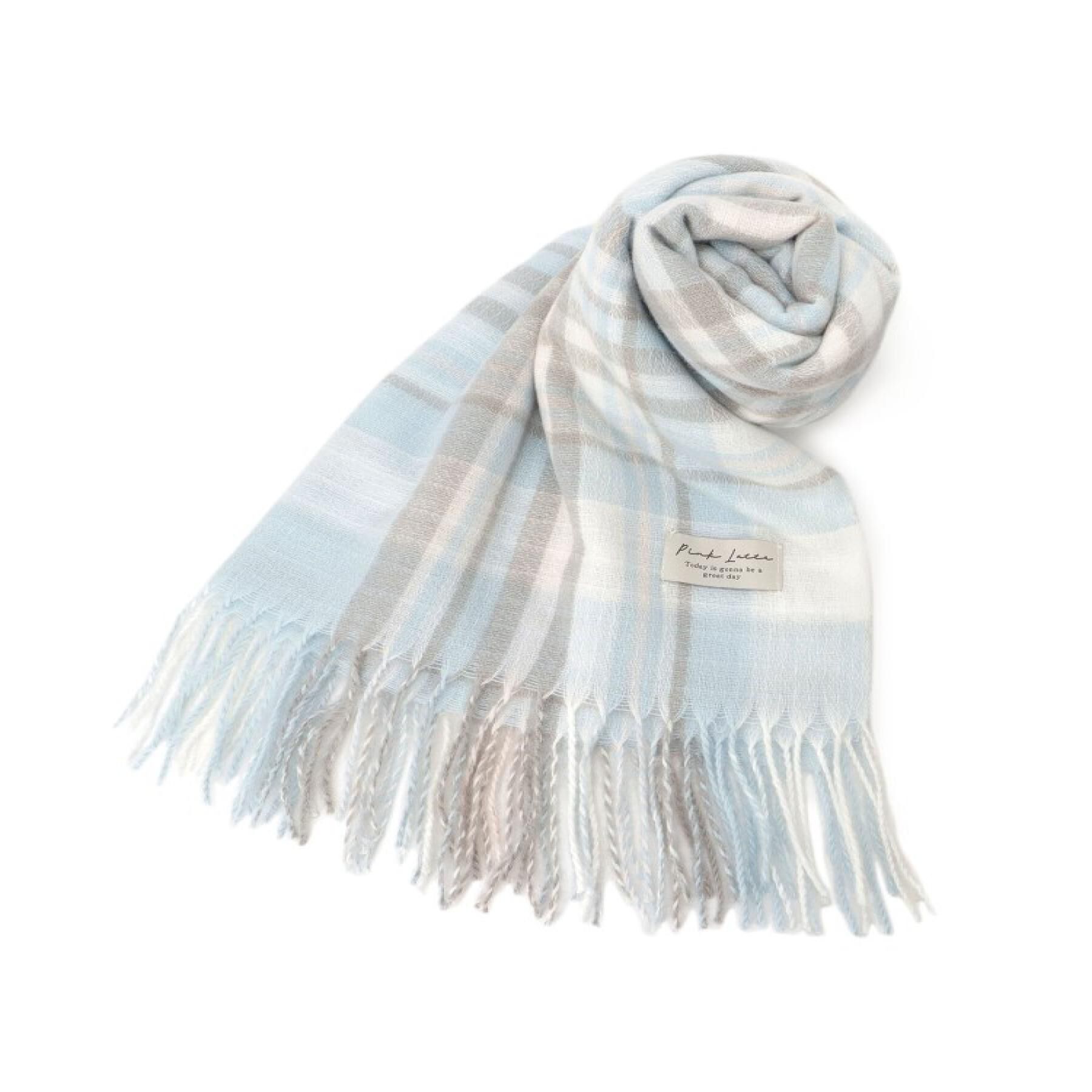 PINK-latte「起毛タータンストール」|マフラー|