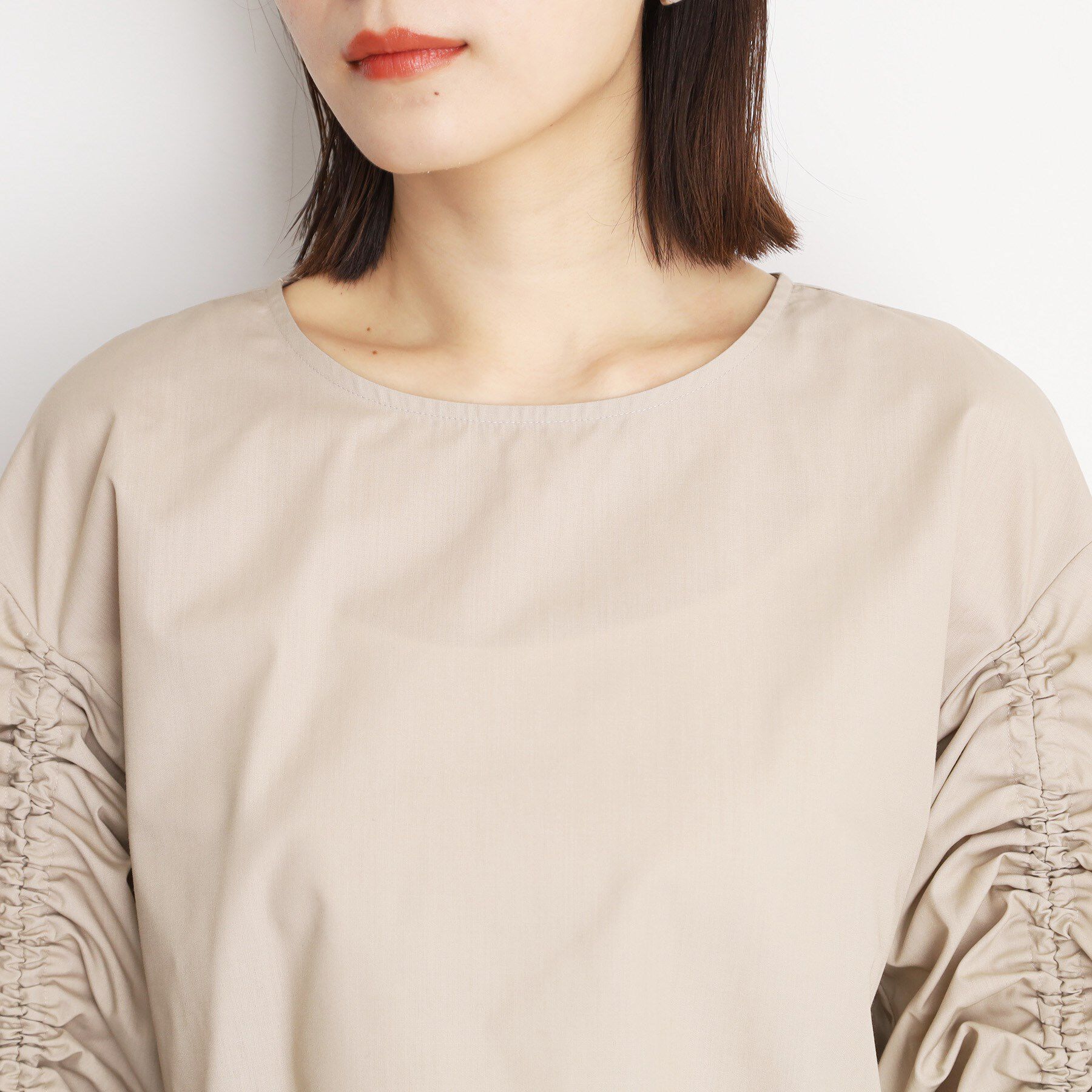 THE SHOP TK「袖シャーリングブラウス【洗濯機OK】」|シャツ・ブラウス|