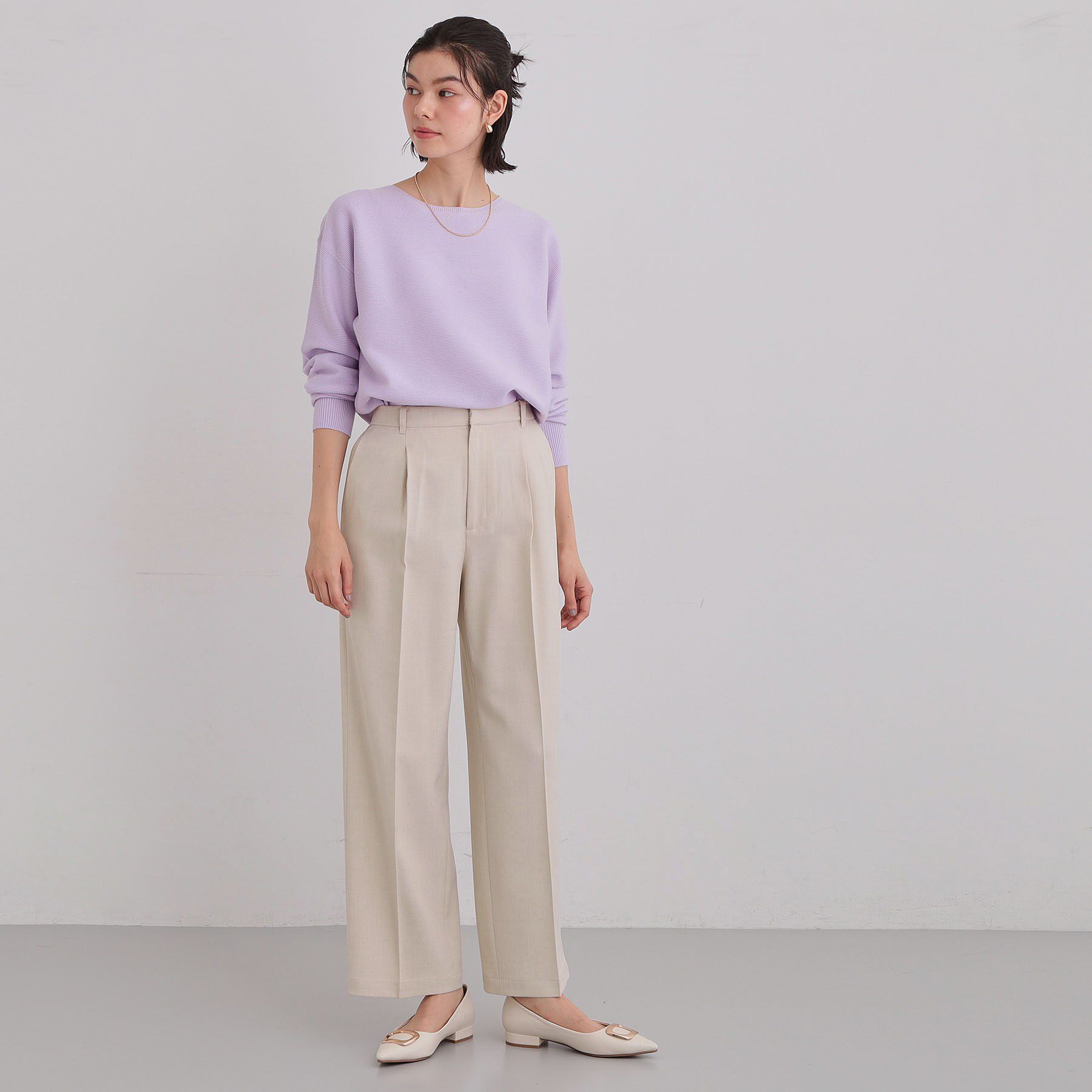 THE SHOP TK「【通勤・セレモニー】CAVIAN ベーシックワイドパンツ/セットアップ可」|その他|