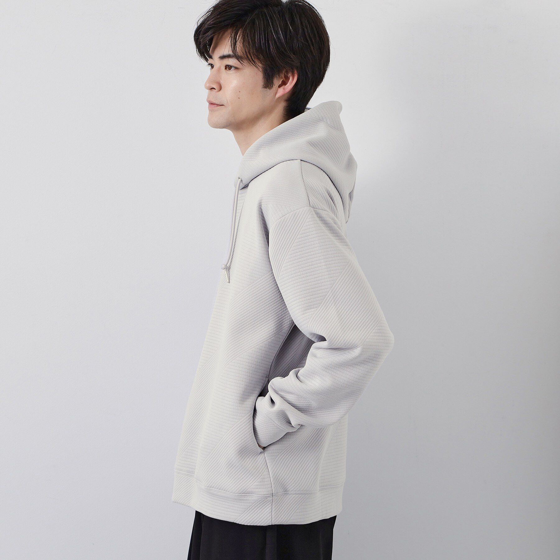 THE SHOP TK「【さりげない表情が、品よく映える。】ふくれジャカードパーカ」|パーカー|