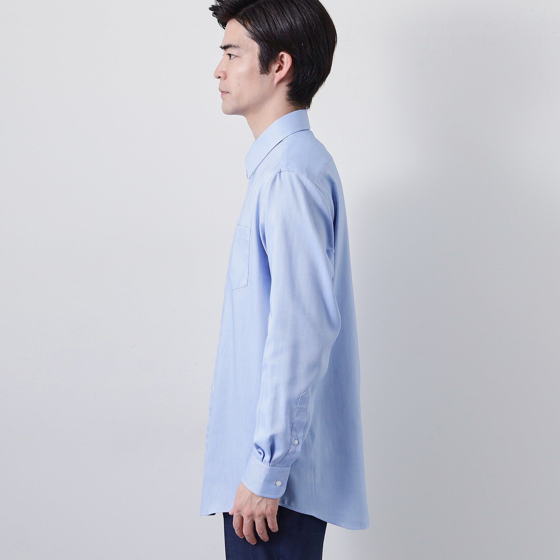 THE SHOP TK「【ビジネス/セレモニー】ドレスへリンボン長袖シャツ」|シャツ・ブラウス|