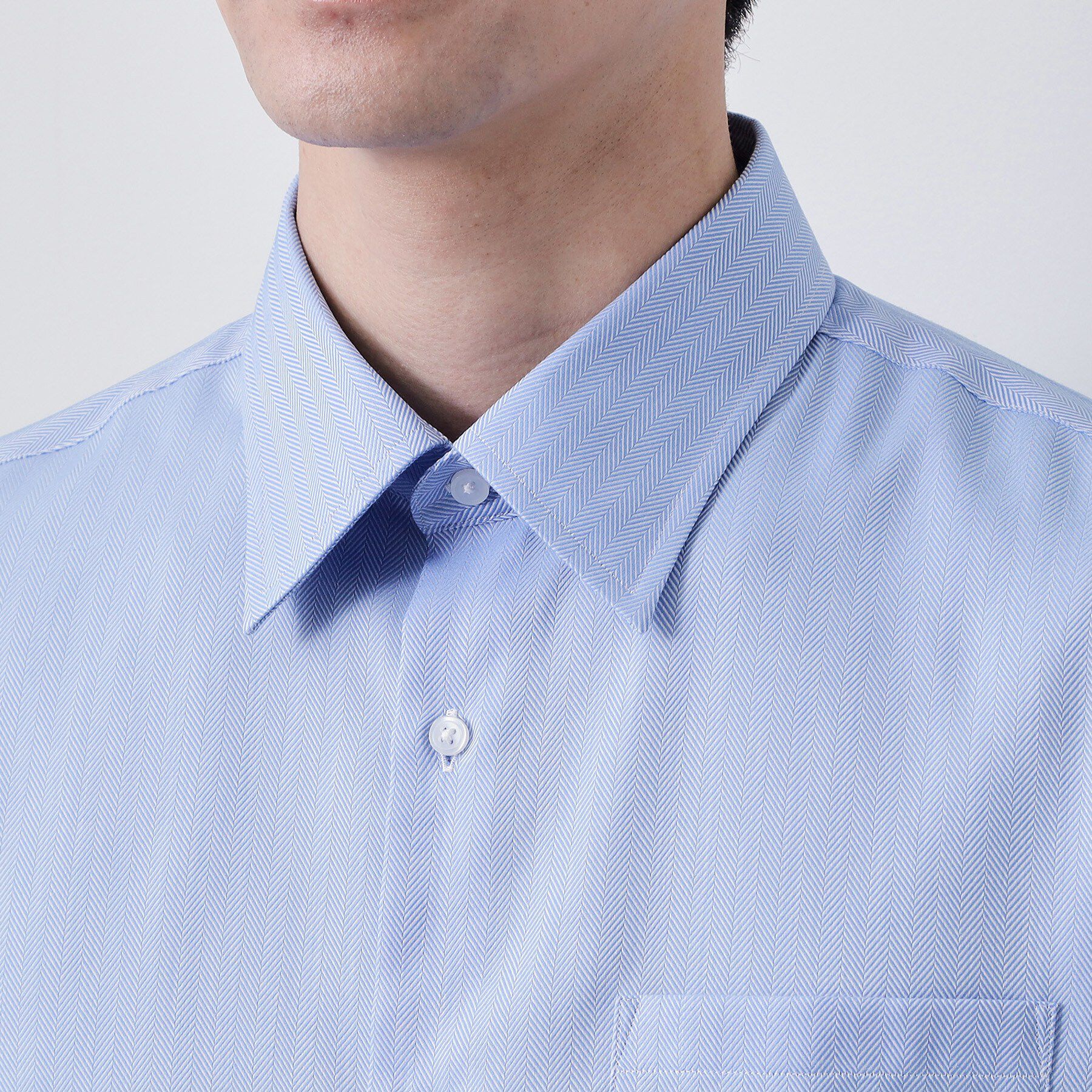 THE SHOP TK「【ビジネス/セレモニー】ドレスへリンボン長袖シャツ」|シャツ・ブラウス|