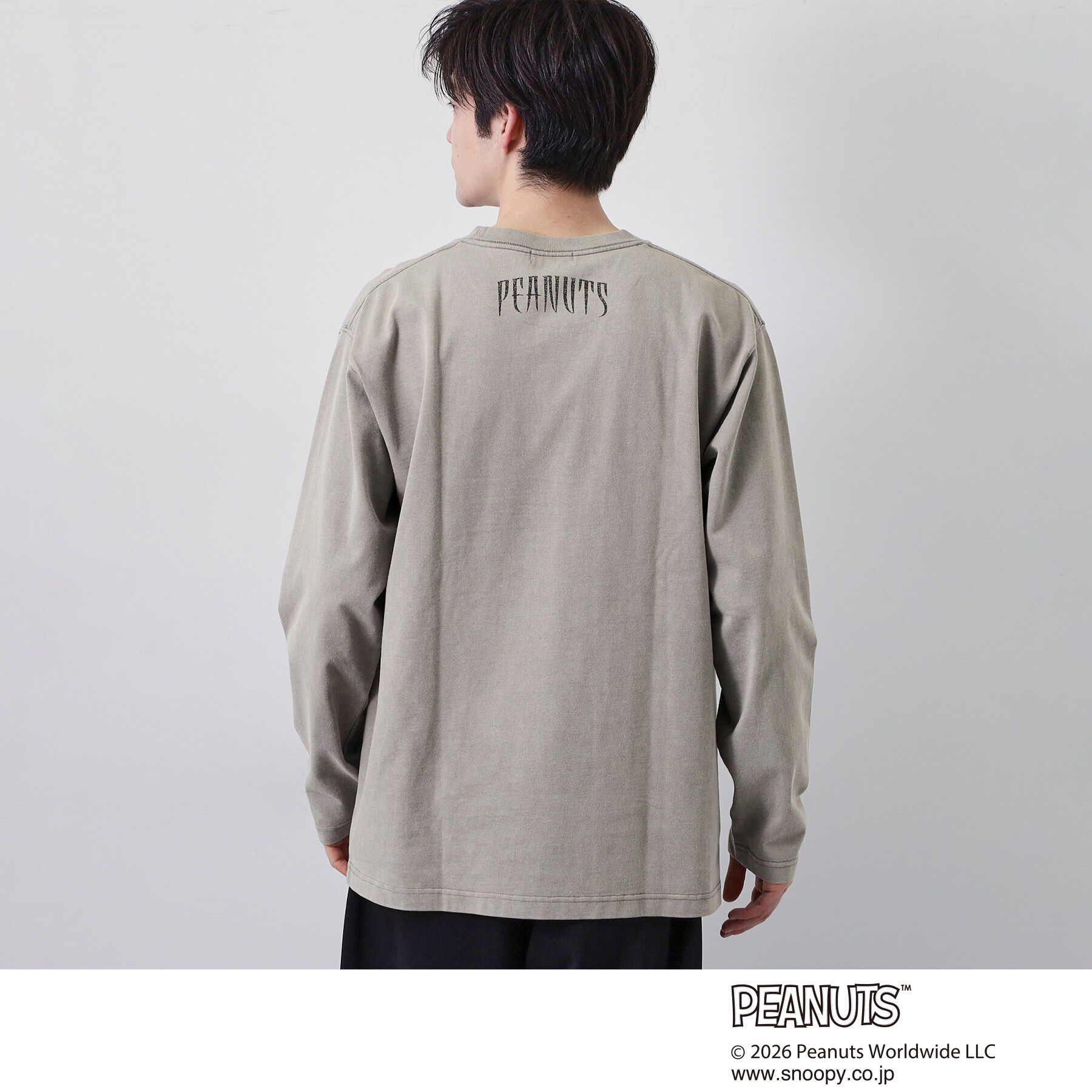 THE SHOP TK「PEANUTS ／ ピーナッツ スヌーピー ヴィンテージ風プリント長袖Tシャツ」|Tシャツ・カットソー|