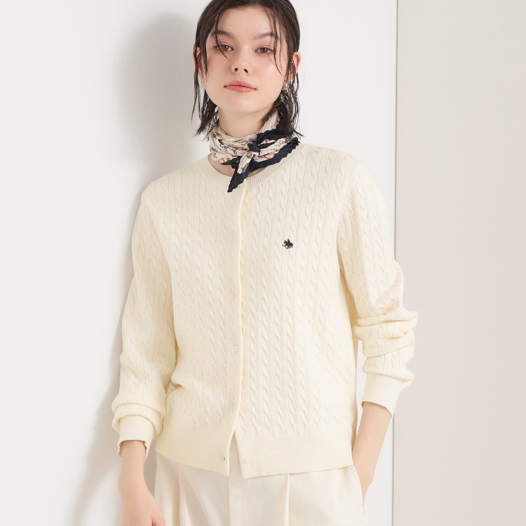 THE SHOP TK「【POLO BCS 別注】ケーブルカーディガン」|カーディガン|アイボリー(004)