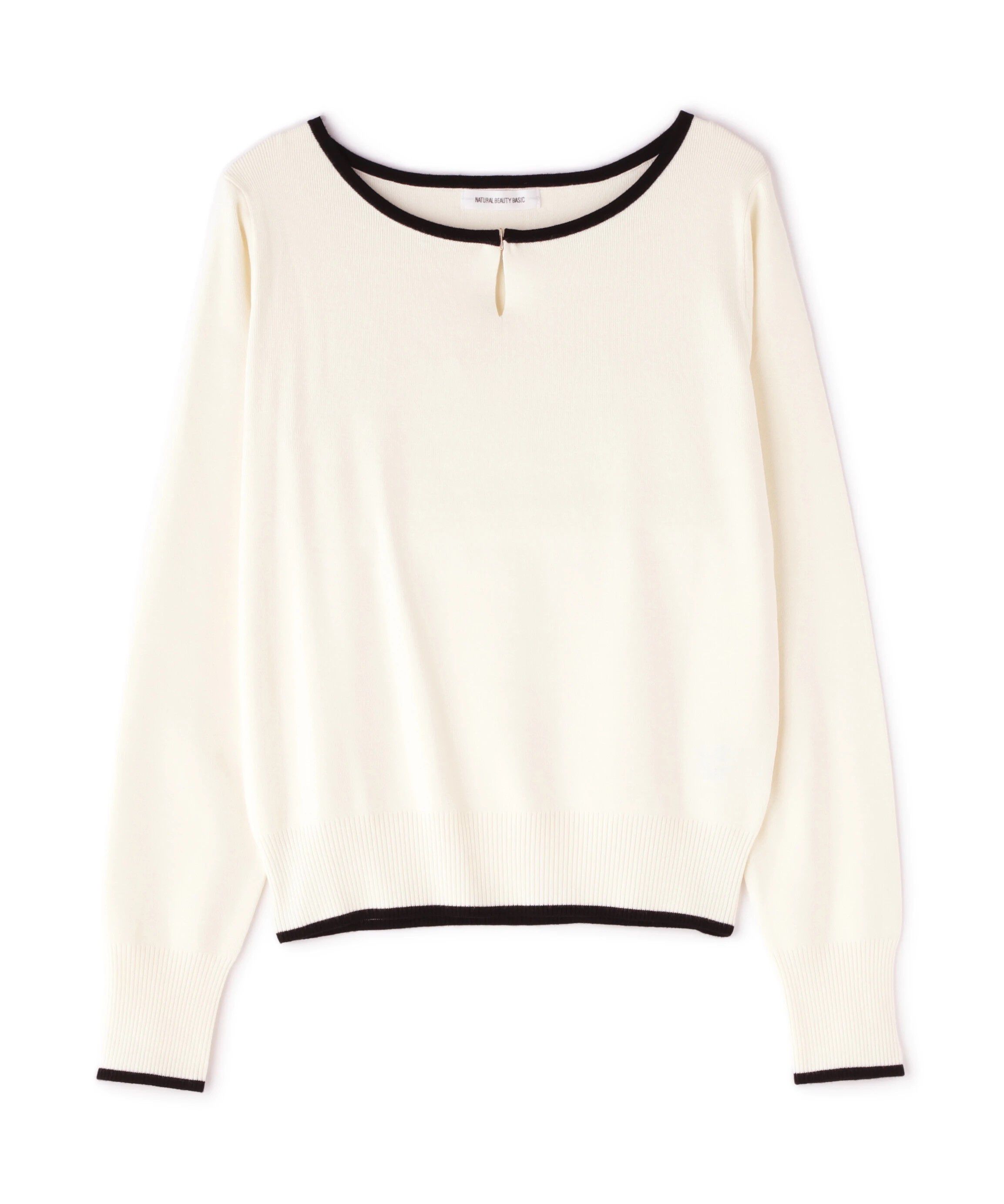  「メタルポイントバイカラーニット」|ニット・セーター|