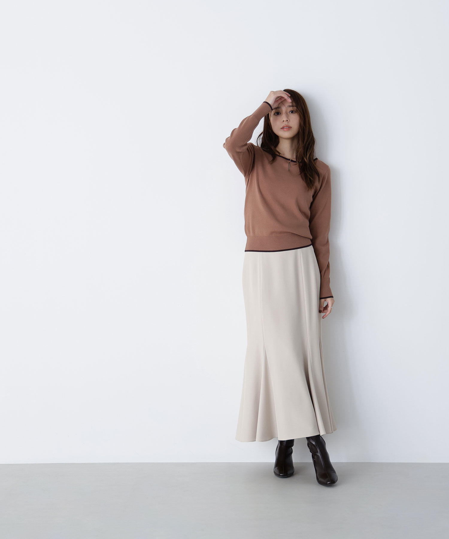  「メタルポイントバイカラーニット」|ニット・セーター|