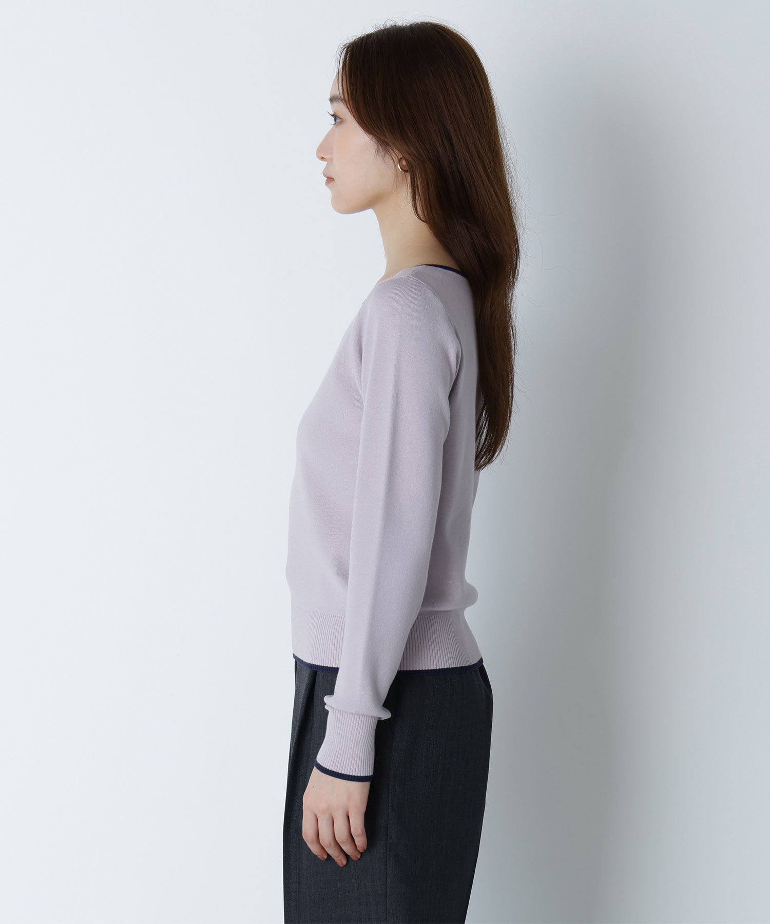  「メタルポイントバイカラーニット」|ニット・セーター|