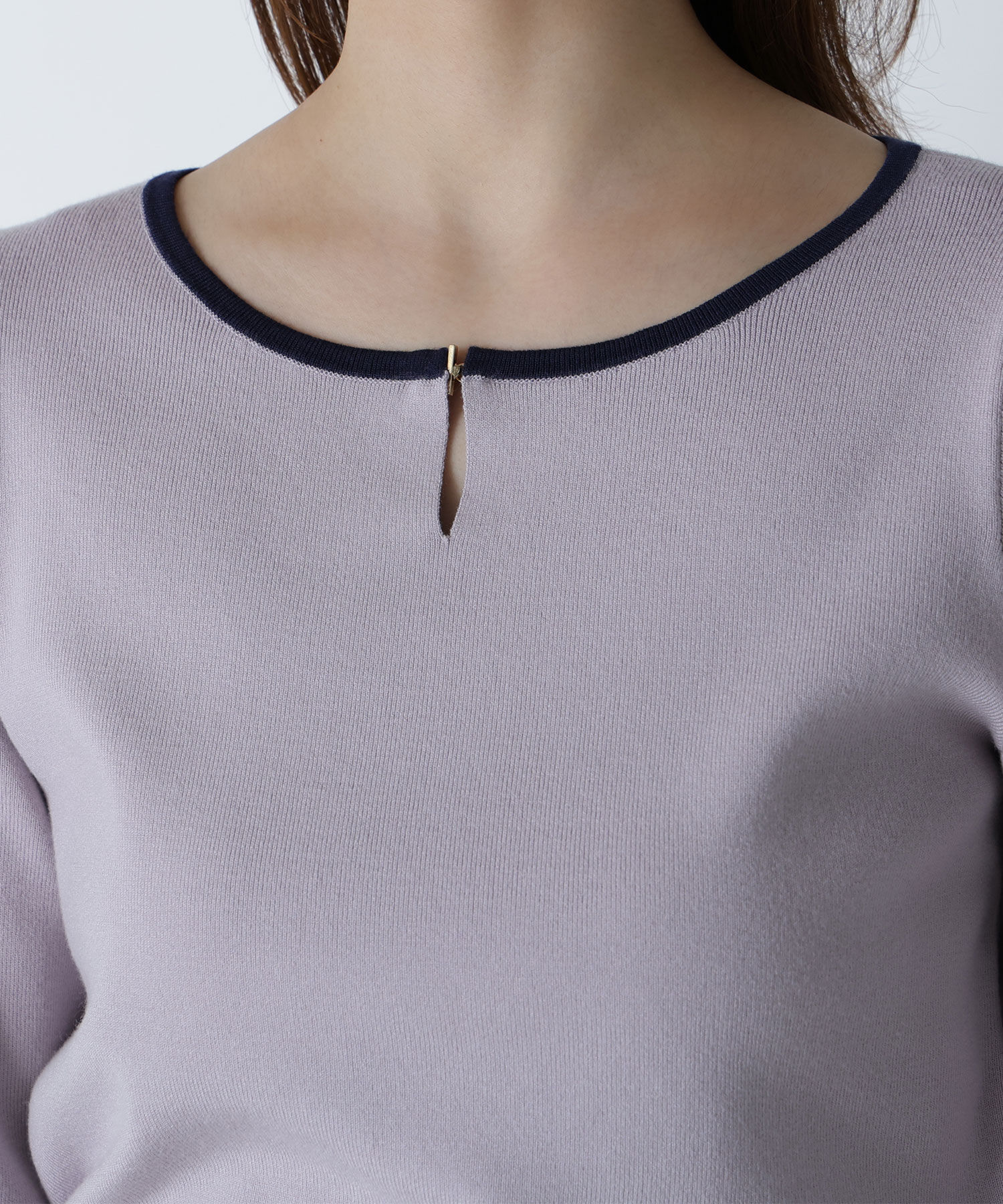  「メタルポイントバイカラーニット」|ニット・セーター|