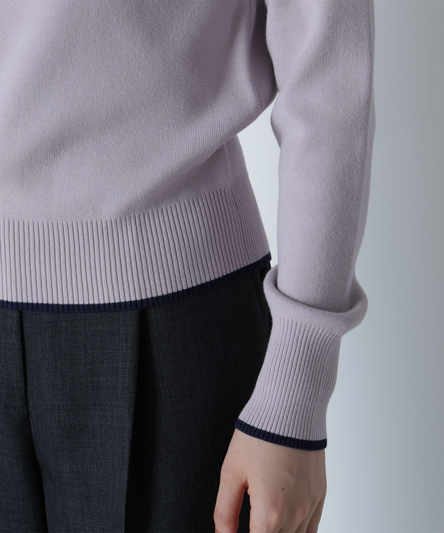  「メタルポイントバイカラーニット」|ニット・セーター|