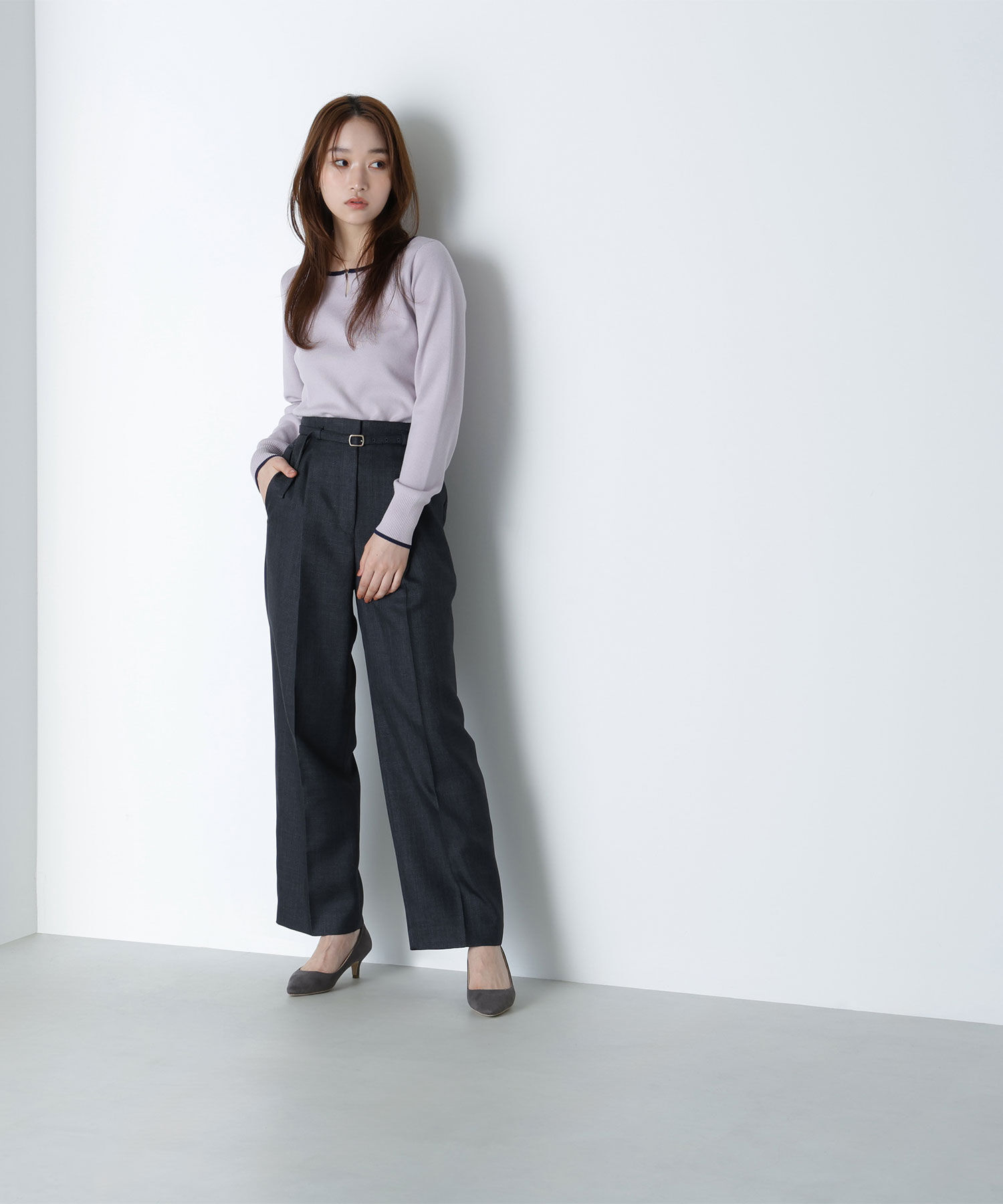  「メタルポイントバイカラーニット」|ニット・セーター|