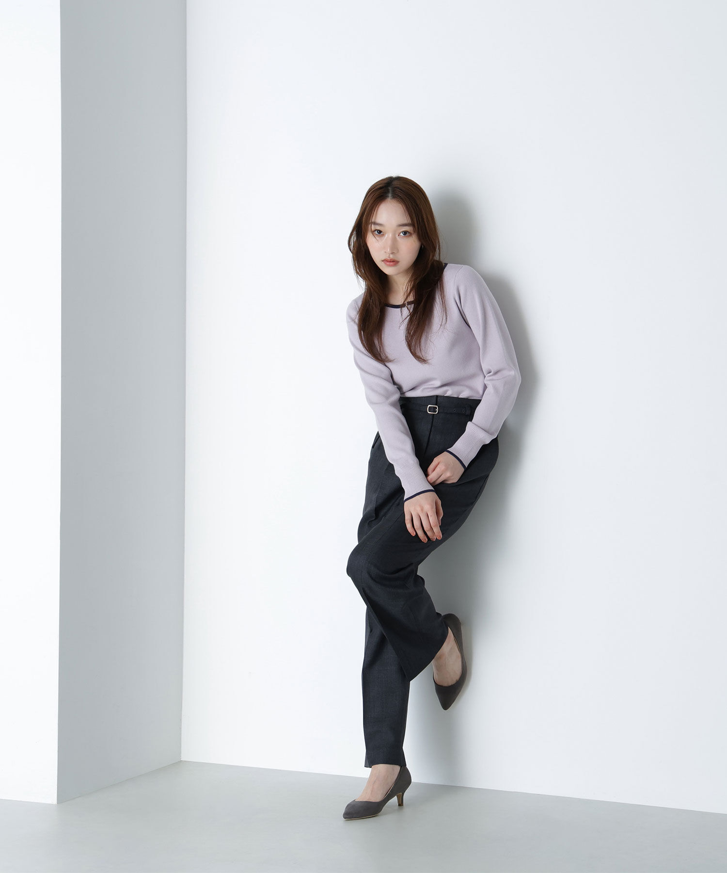  「メタルポイントバイカラーニット」|ニット・セーター|