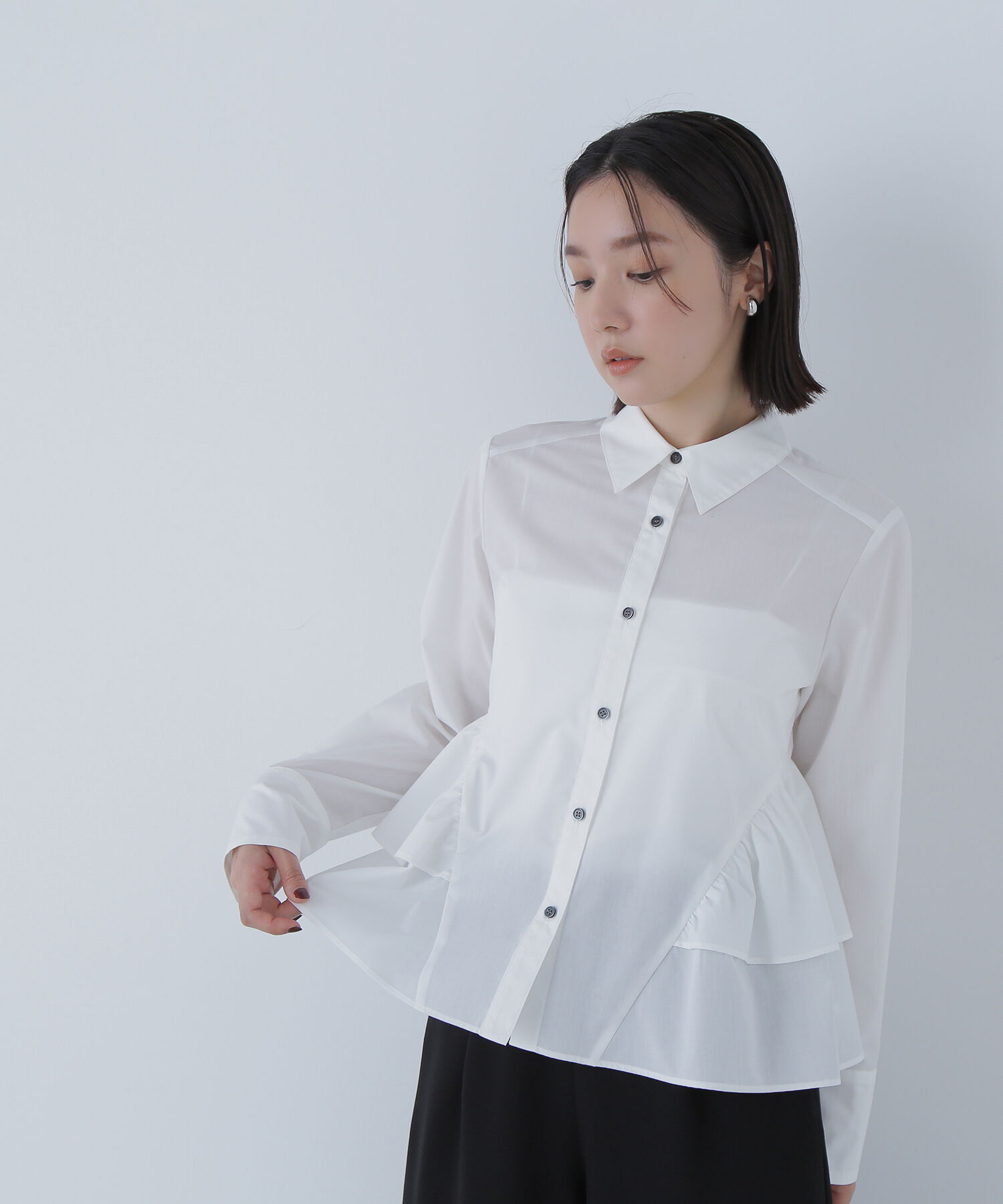  「サイドティアードシャツ」|シャツ・ブラウス|