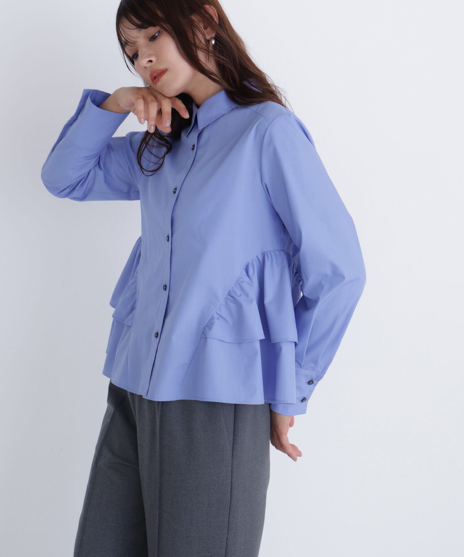  「サイドティアードシャツ」|シャツ・ブラウス|