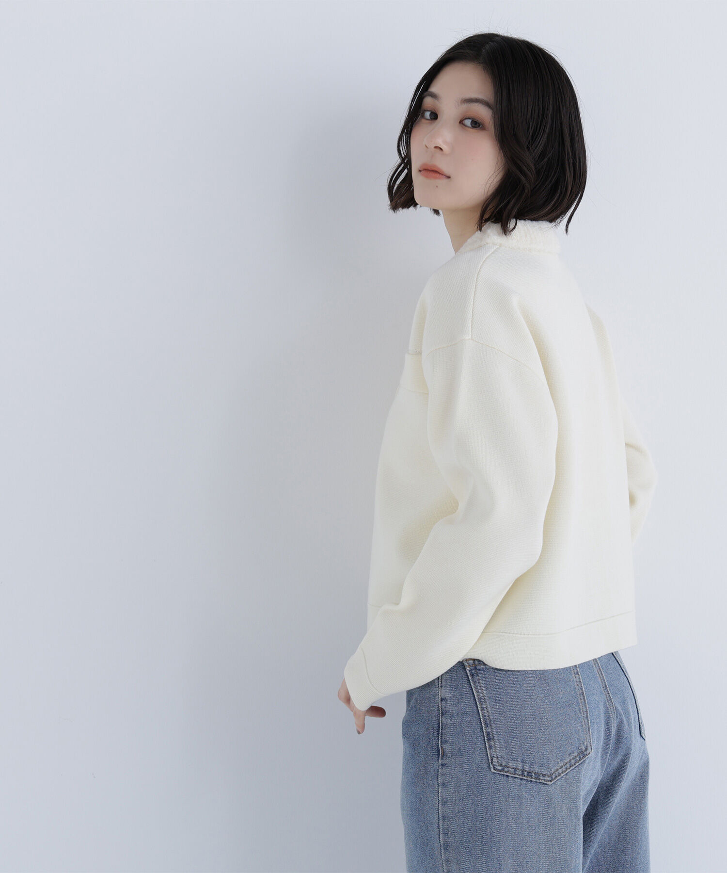  「ループカラーニットジャケット」|ニット・セーター|