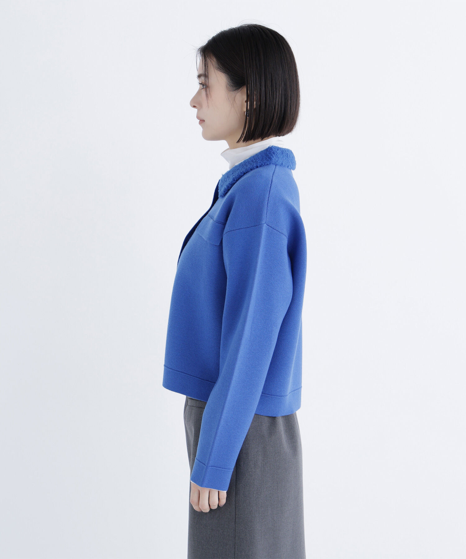  「ループカラーニットジャケット」|ニット・セーター|