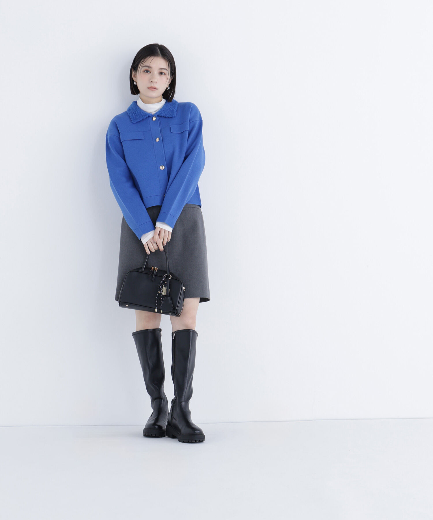  「ループカラーニットジャケット」|ニット・セーター|