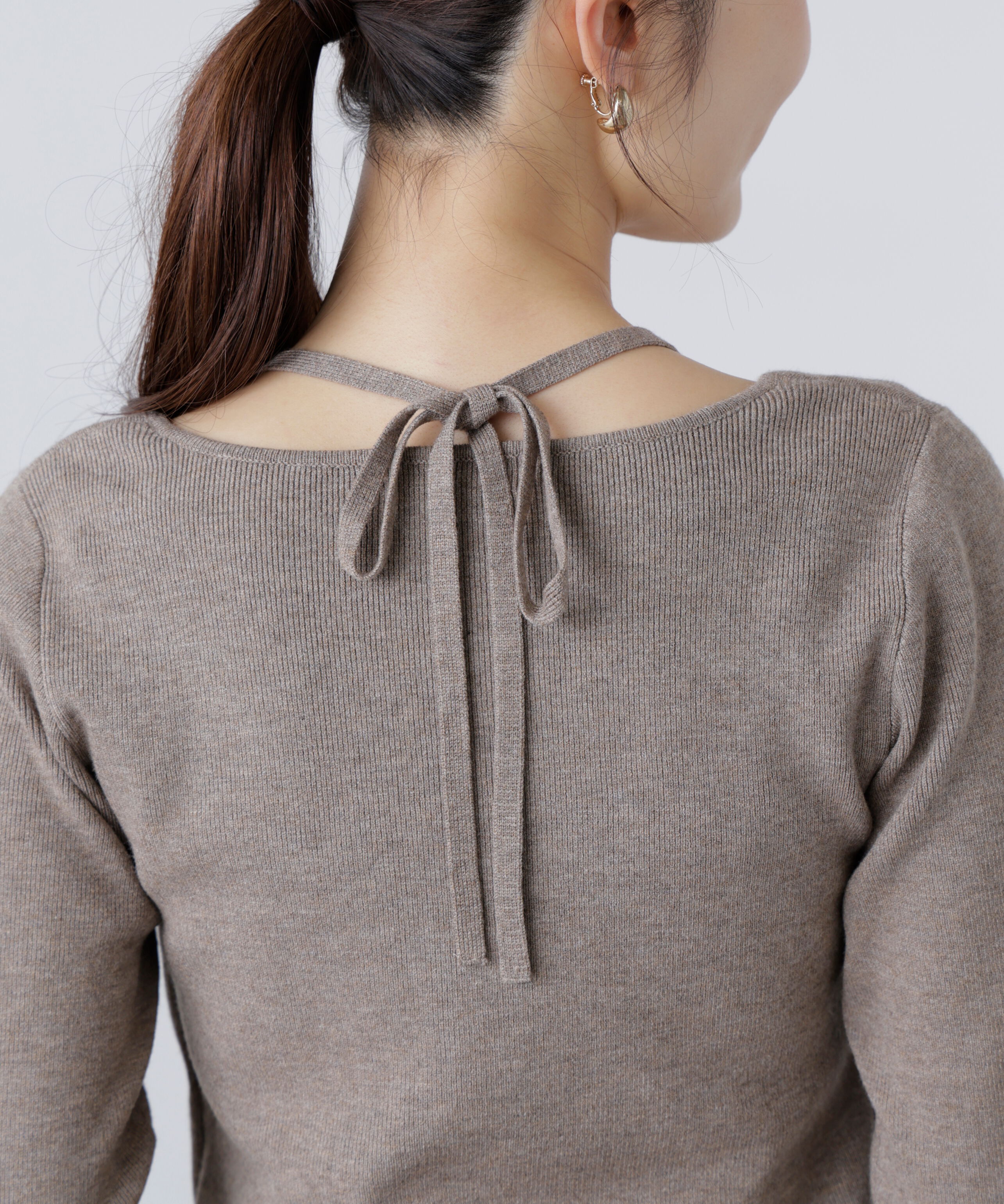  「キャミレイヤードクルーネックニット」|ニット・セーター|