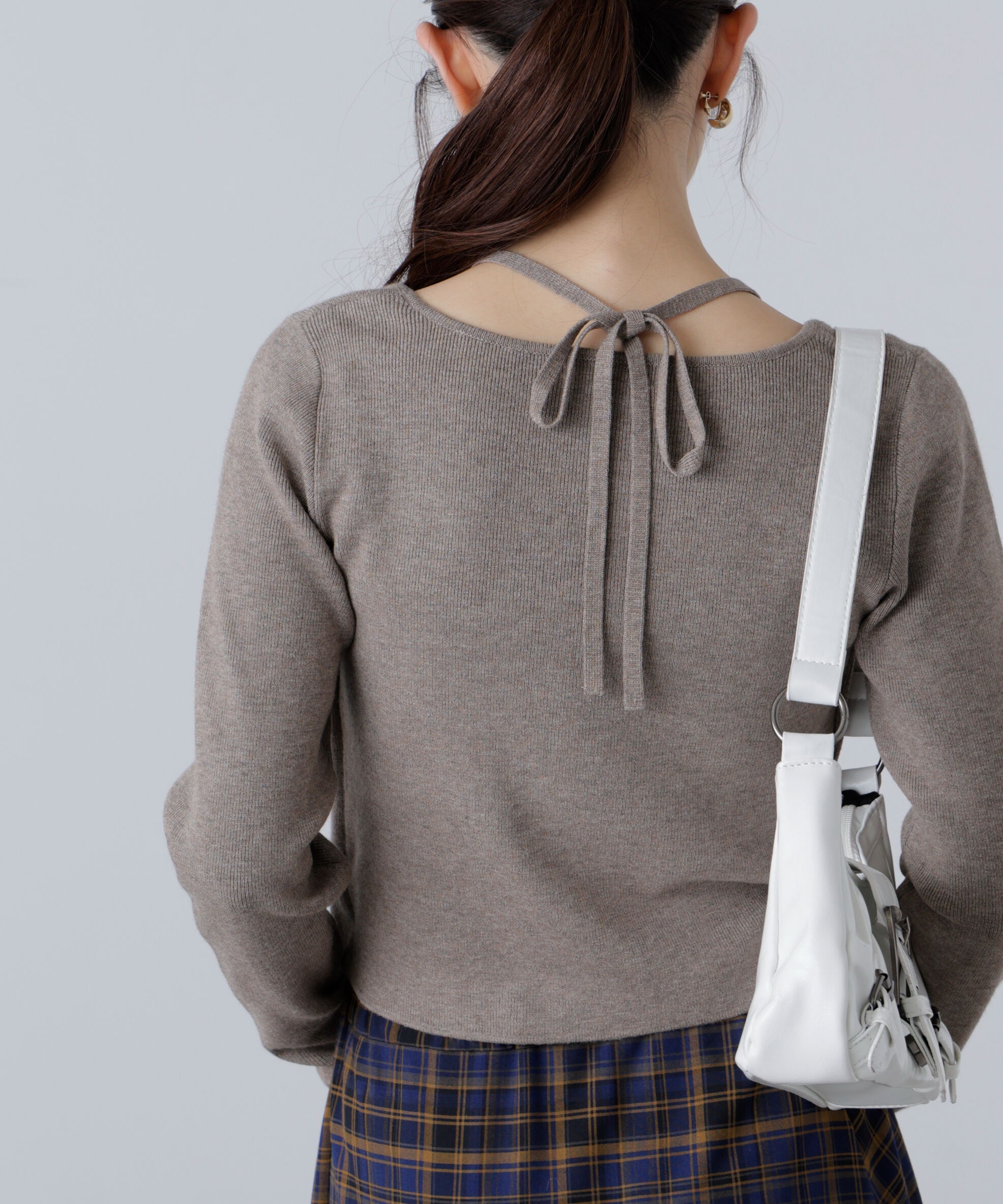  「キャミレイヤードクルーネックニット」|ニット・セーター|