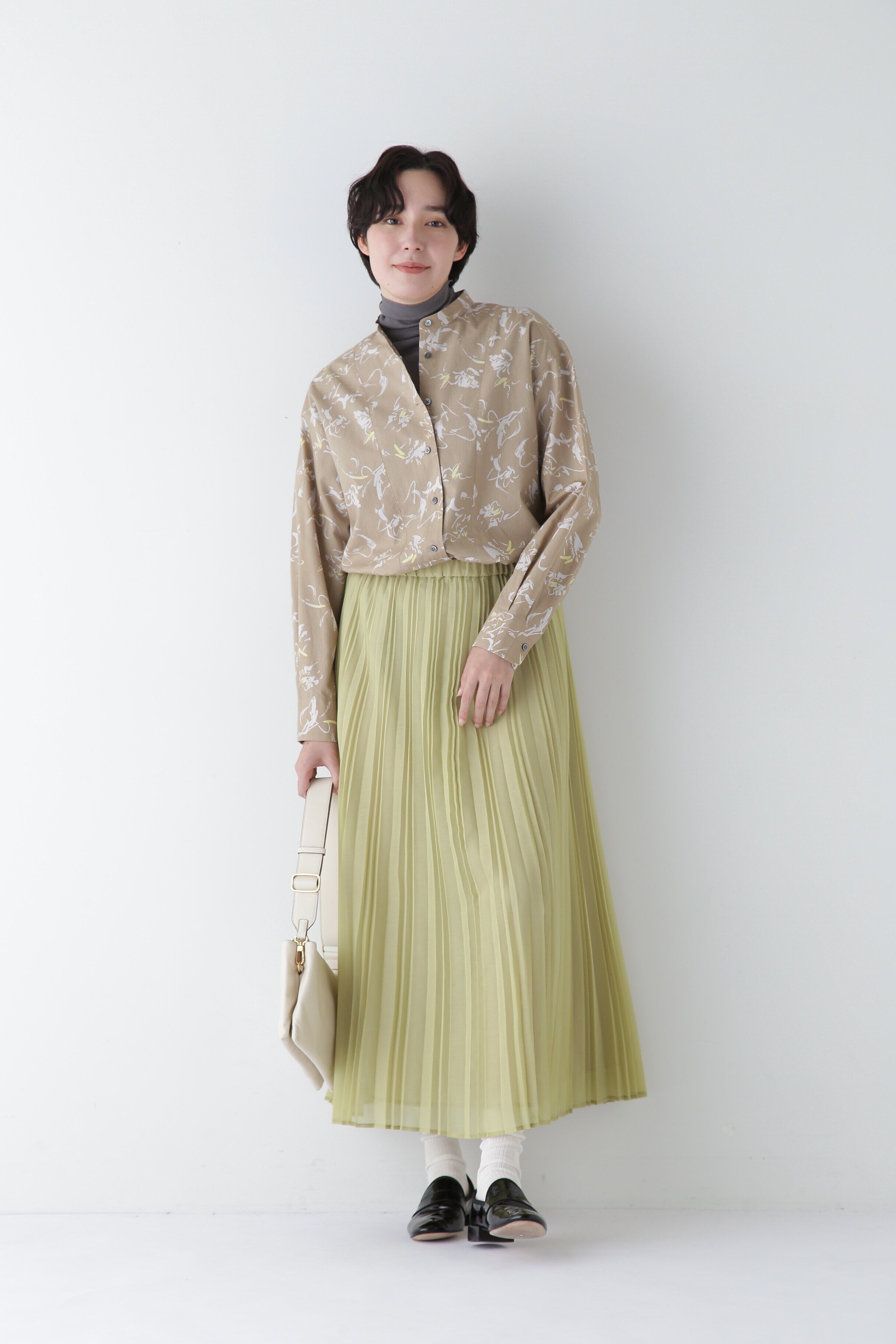  「◆ペイントPTバンドカラーシャツブラウス」|シャツ・ブラウス|