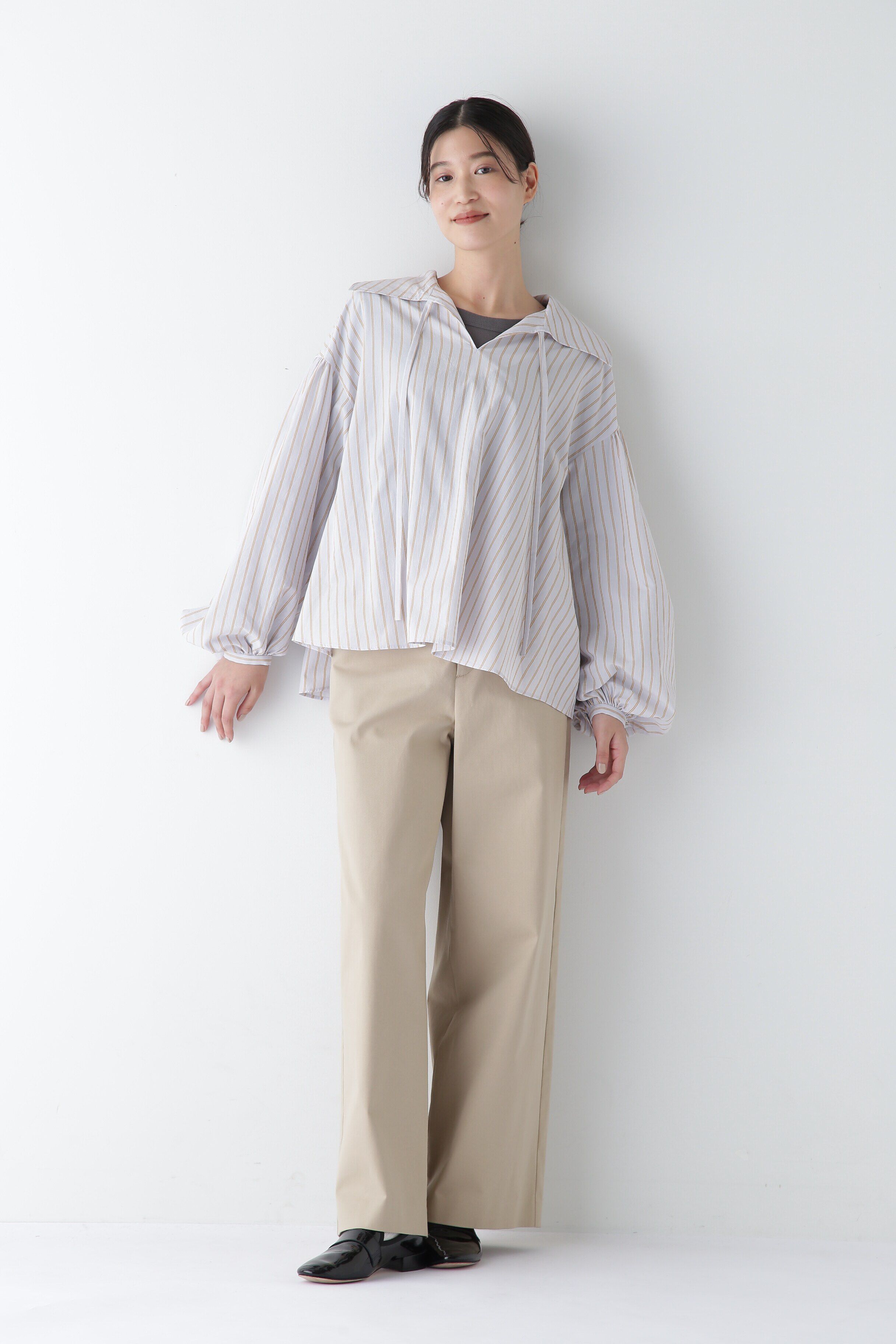  「◆綿麻ボイルスキッパーボリュームブラウス」|シャツ・ブラウス|