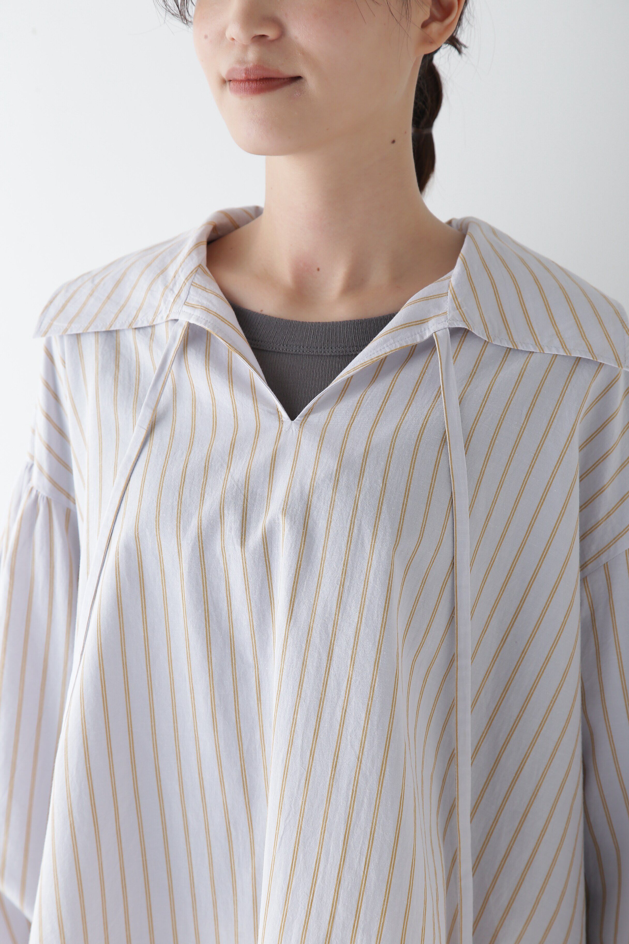  「◆綿麻ボイルスキッパーボリュームブラウス」|シャツ・ブラウス|