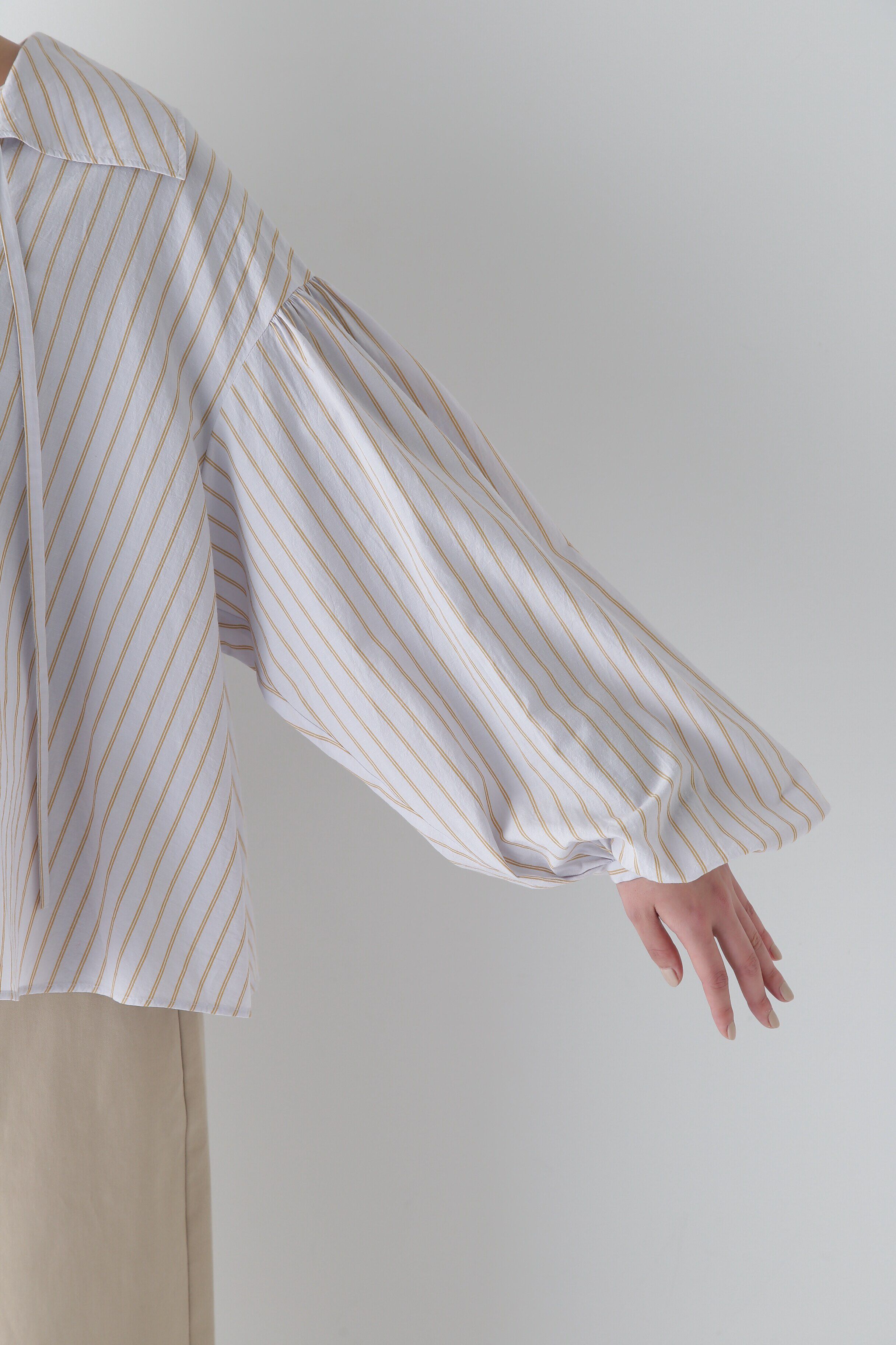  「◆綿麻ボイルスキッパーボリュームブラウス」|シャツ・ブラウス|